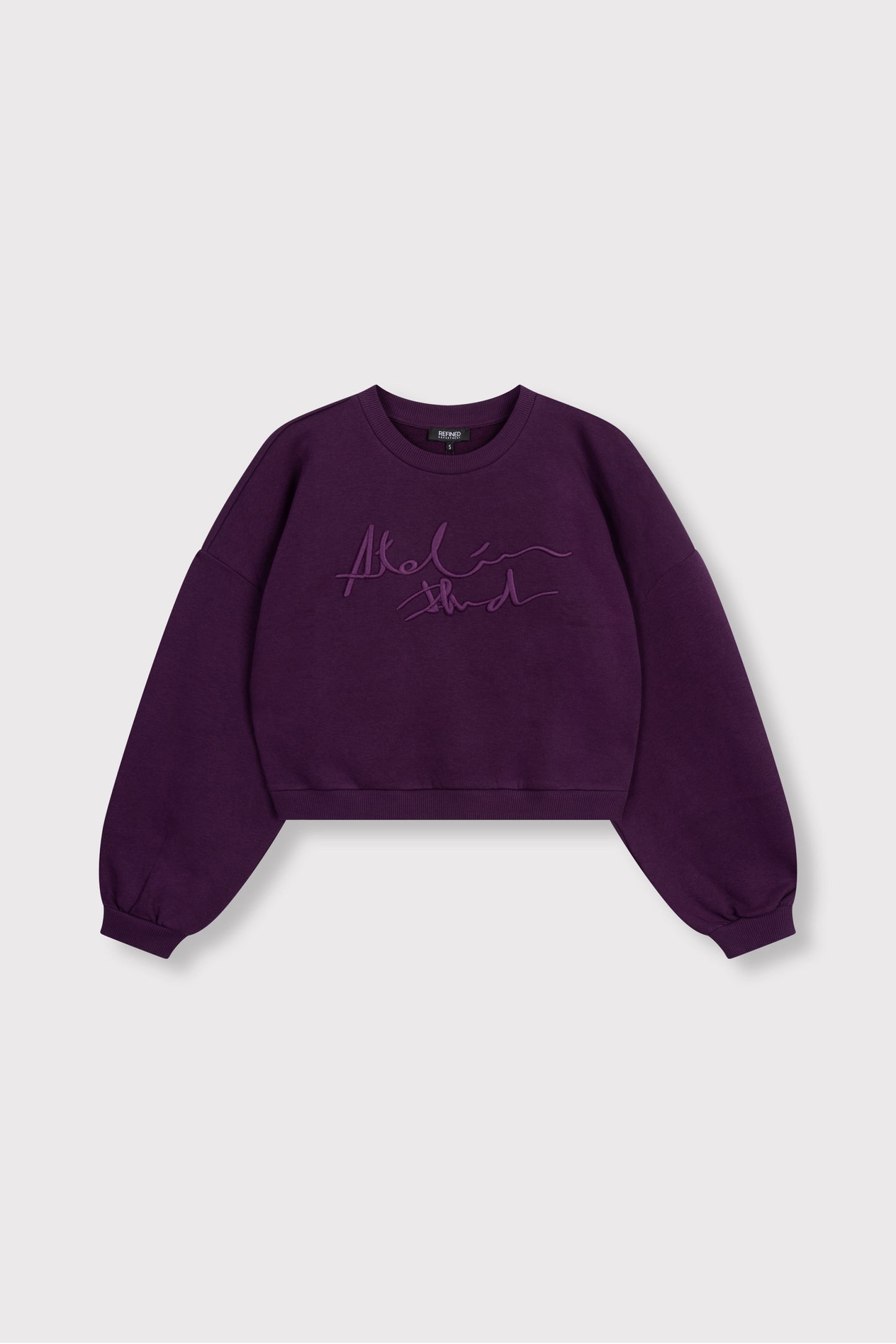 Refined Department sweater aubergine plum model ladies knitted oversized sweater FEDDY
R2609619115