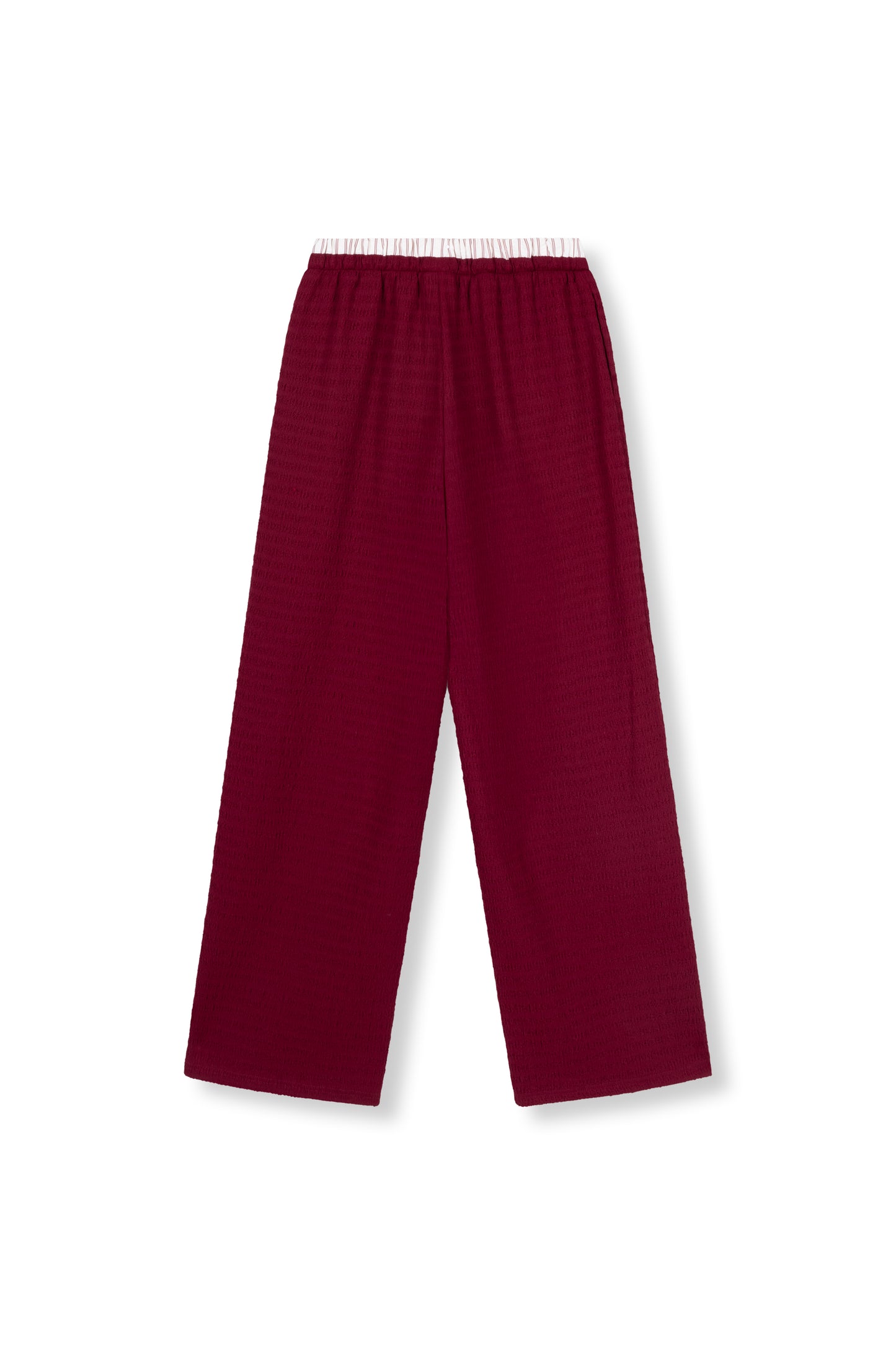 Refined Department rode broek met structuur