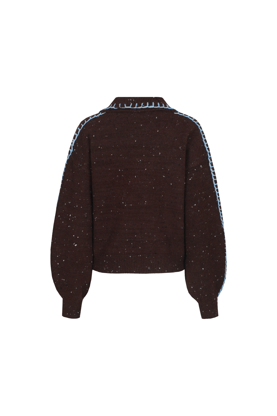Fluresk vest bruin gemeleerde model Jazze knit cardigan dark chocolate