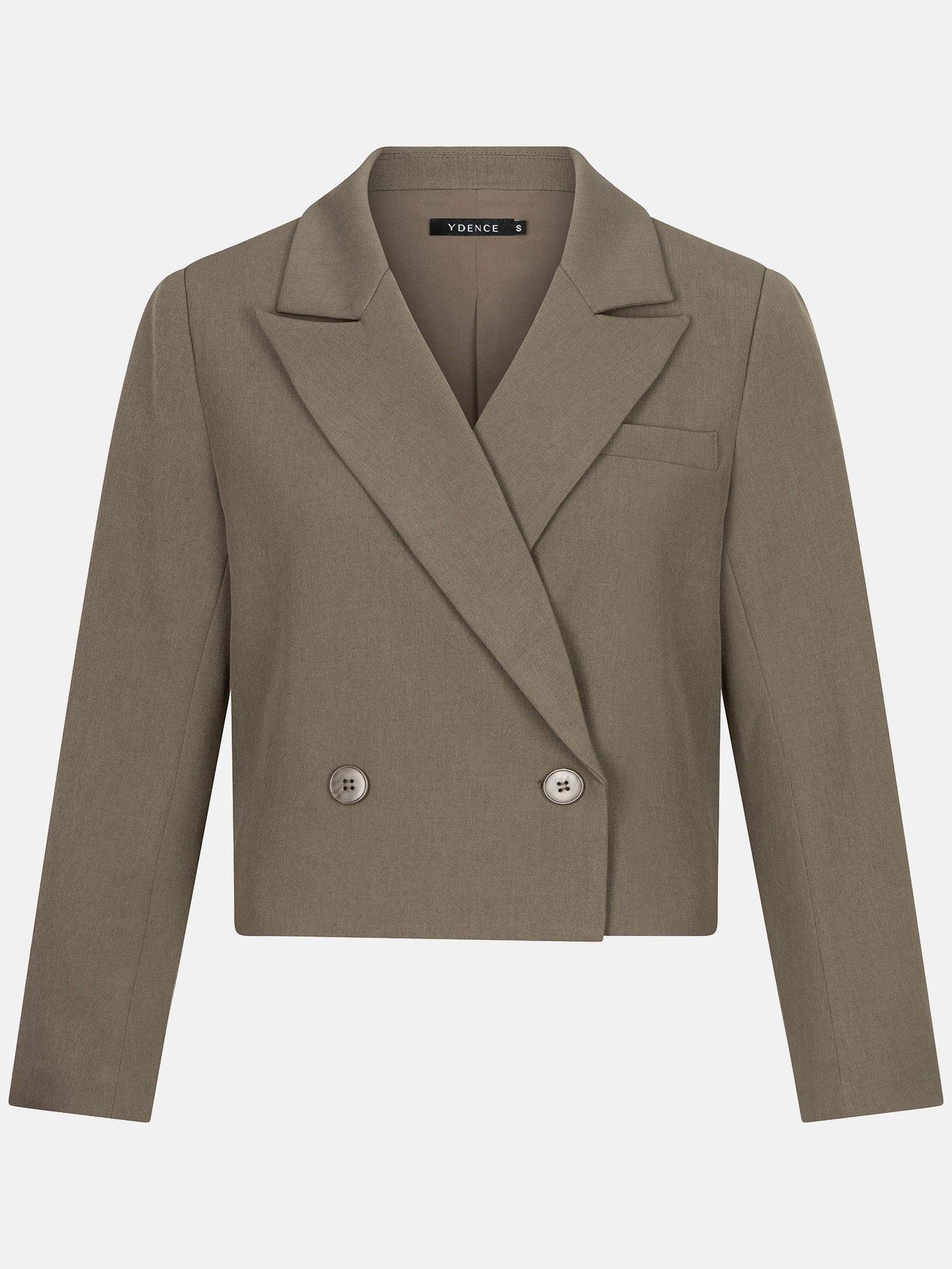 Ydence Blazer olijf groen taupe model Ayla Dusty olive