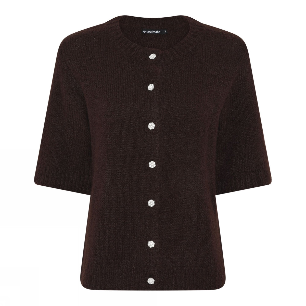 Soulmate vest korte mouw Burgundy model Build 2 Bruin/rood