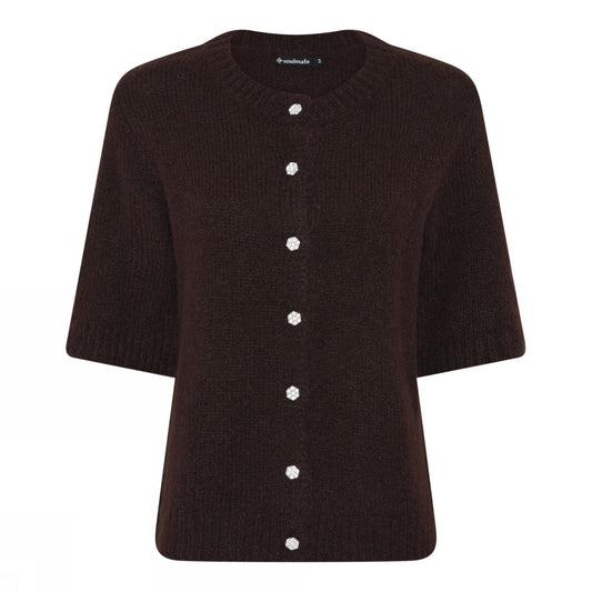 Soulmate vest korte mouw Burgundy model Build 2 Bruin/rood