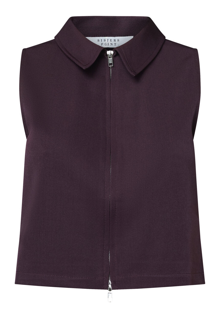 Sisters Point gilet bordeaux model Guza deep