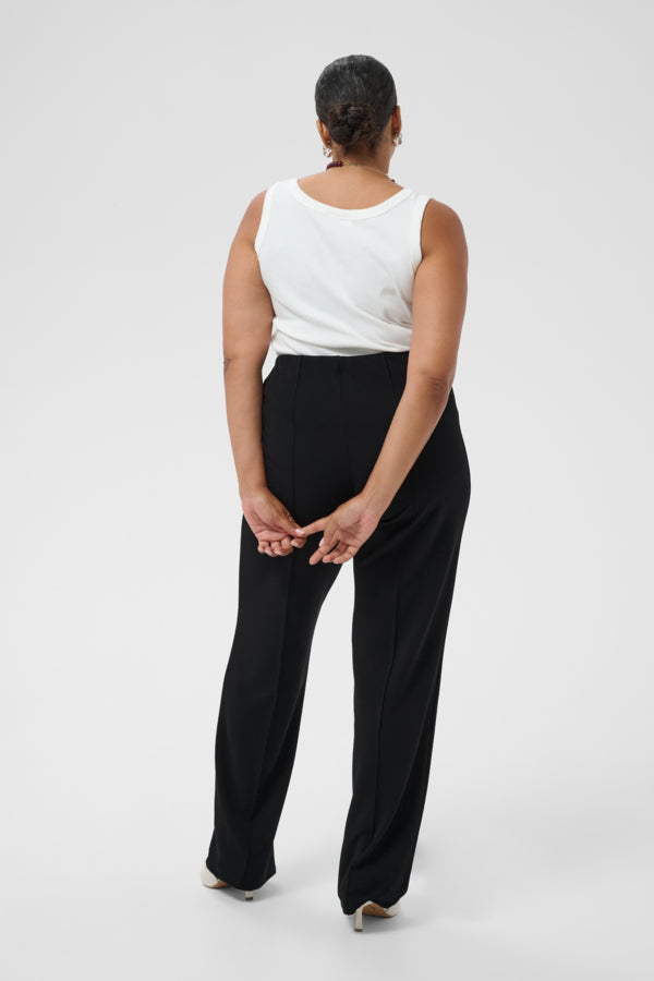 Kaffe Curve zwart broek stretch stof model  KCathena pants