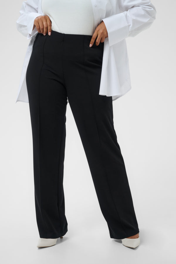 Kaffe Curve zwart broek stretch stof model  KCathena pants