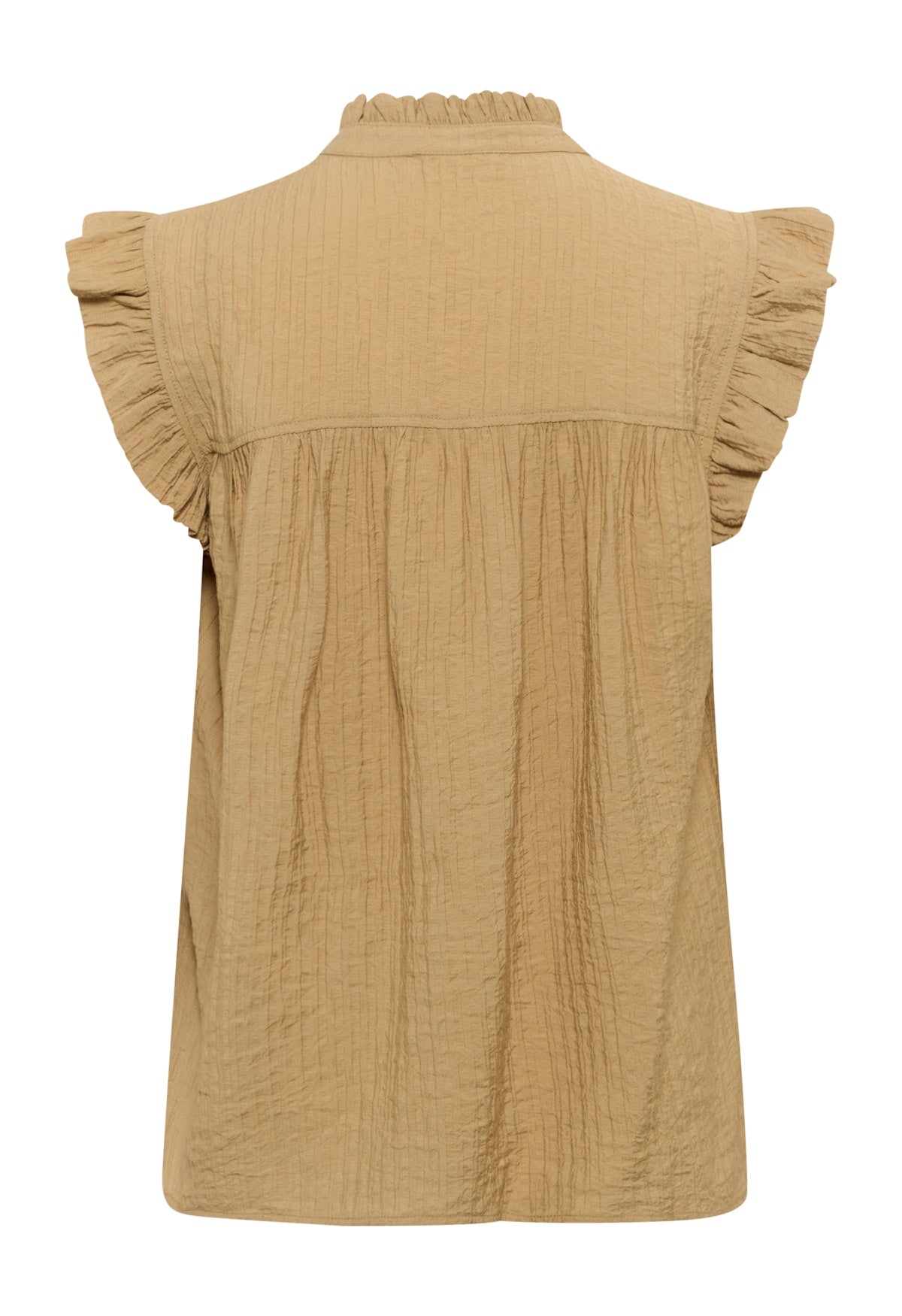 Kaffe top camel kleur model KAliany Blouse starfish