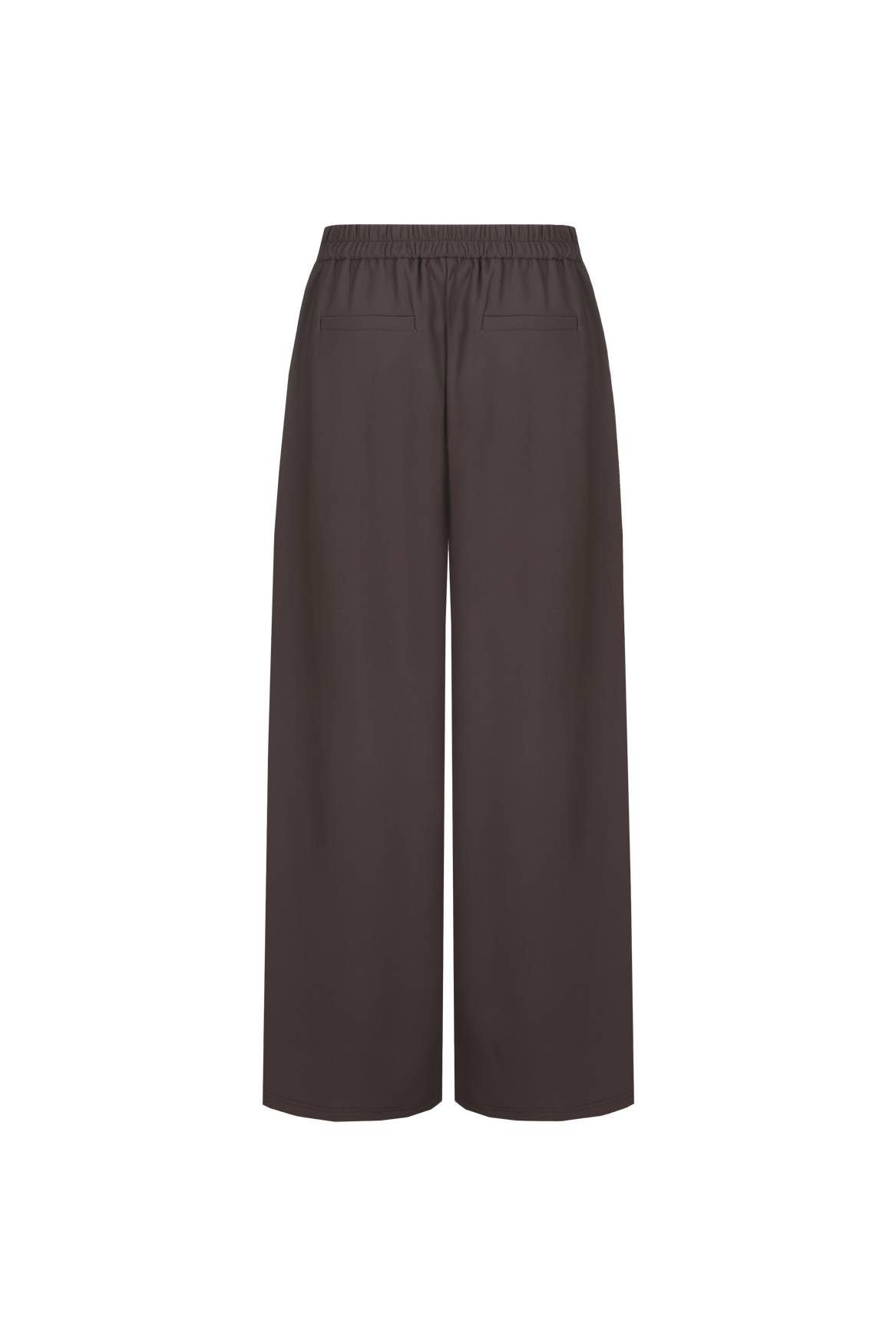 Fluresk bruine travel broek wide leg model Samara pants dark chocolate 
