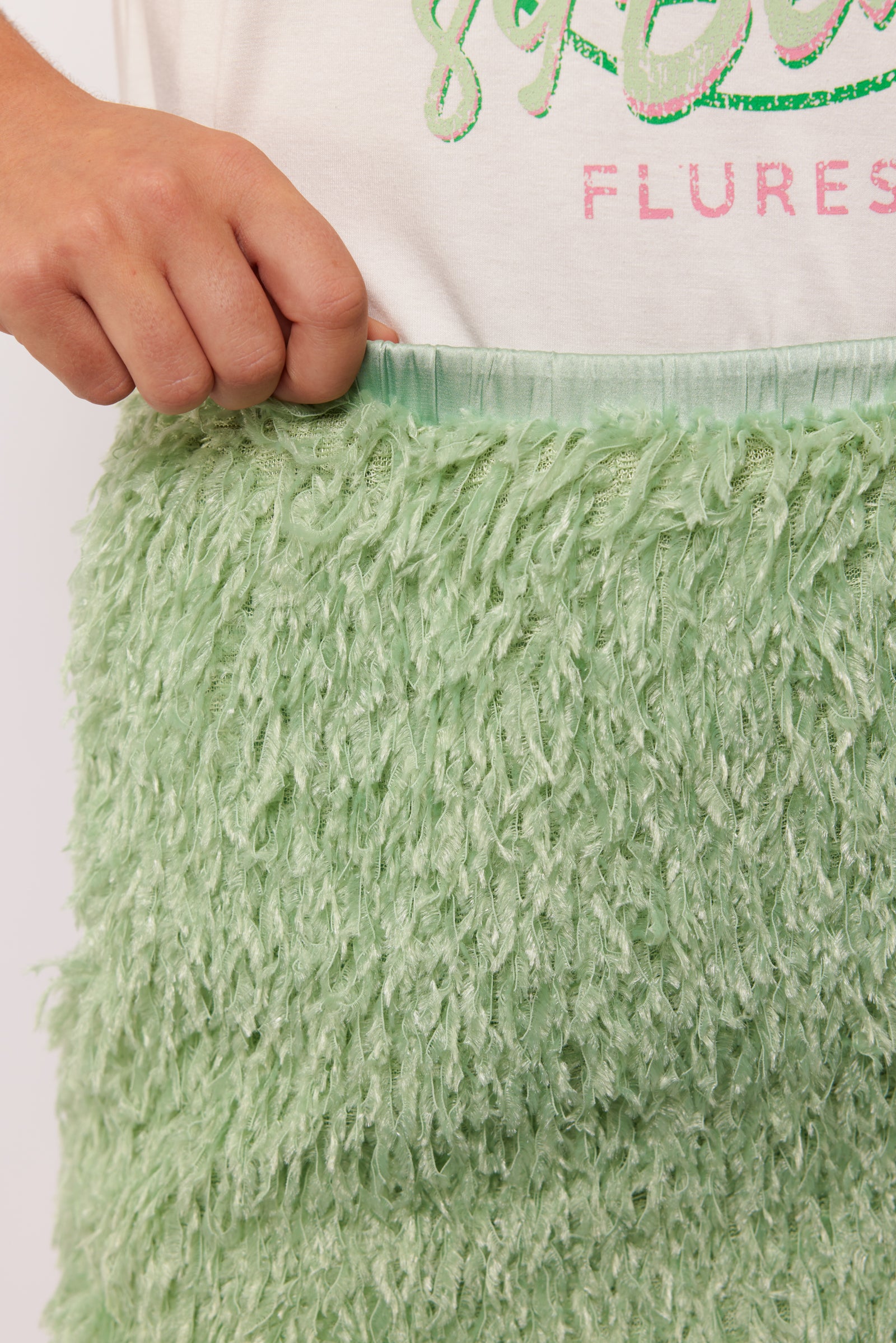 Fluresk rok fluffy mint model Arianne skirt edge water green 25ZFBF02