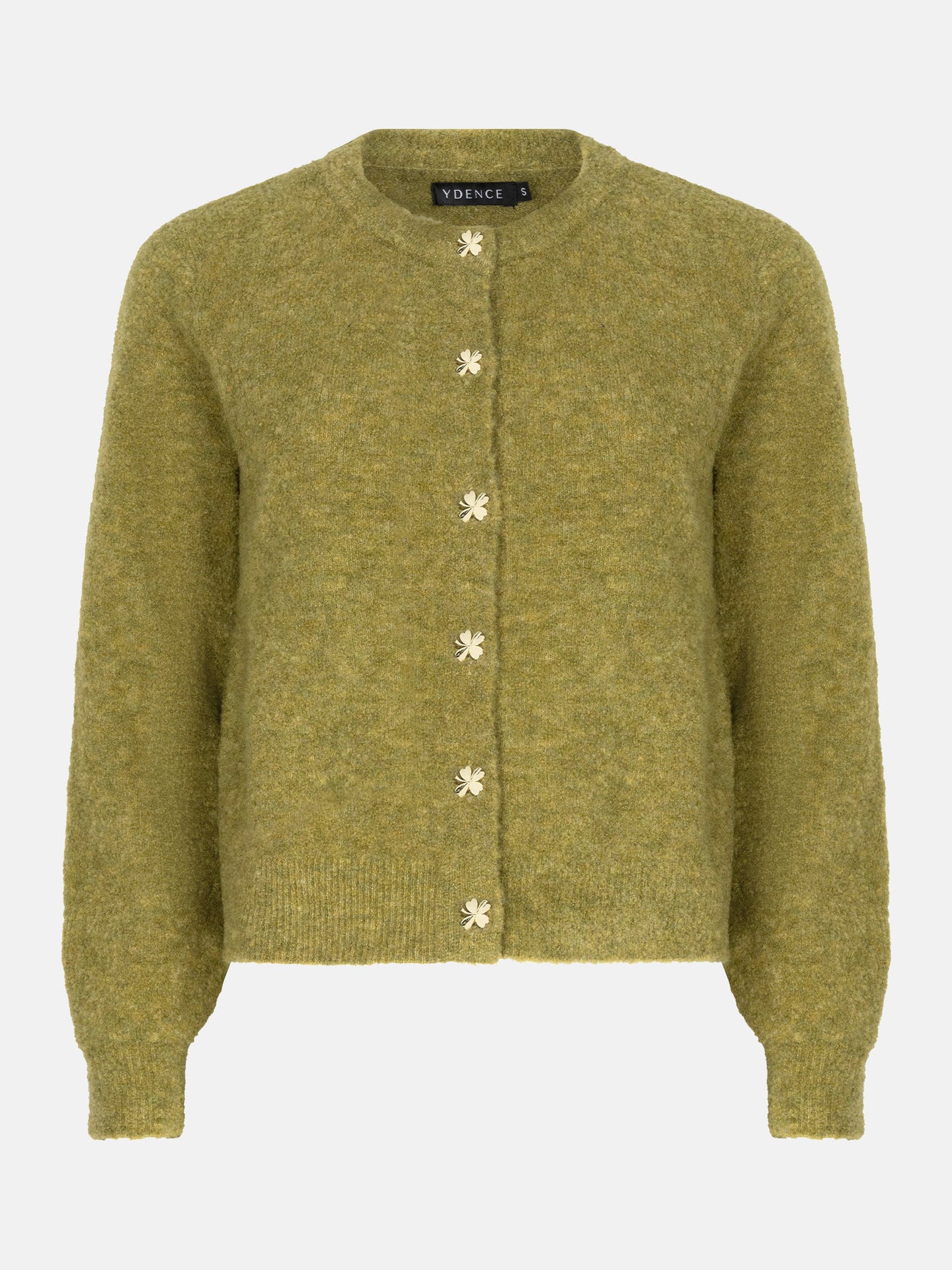 Ydence vest olijf groen model Cardigan Eden Green