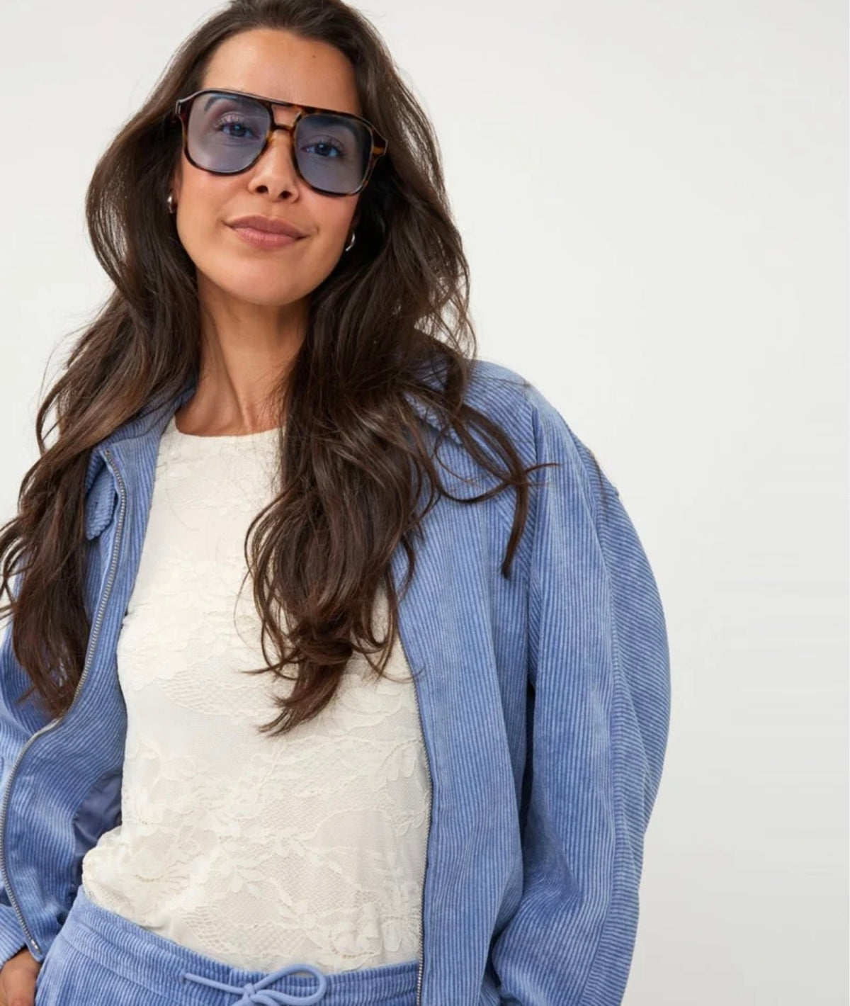 Esqualo blauw bomber rib jasje W26.28706