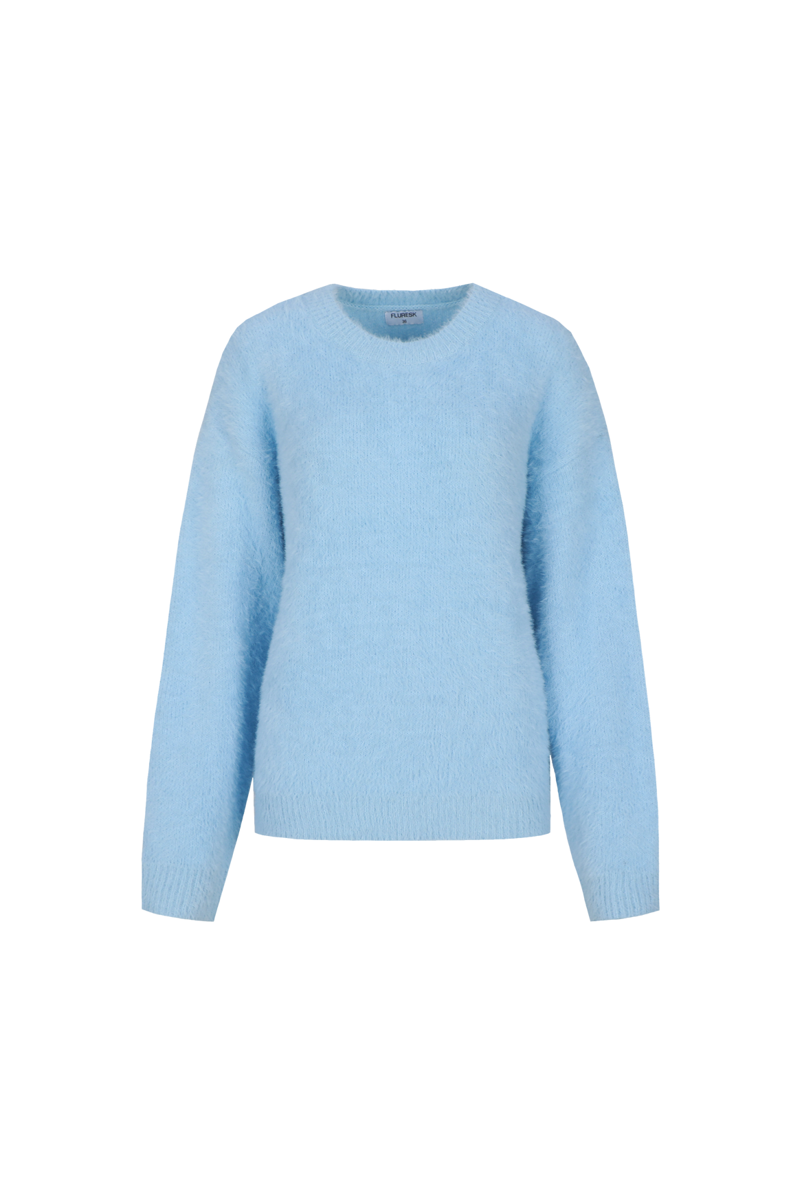 Fluresk trui licht blauw fluffy model Islene knit sweater cloud blue 