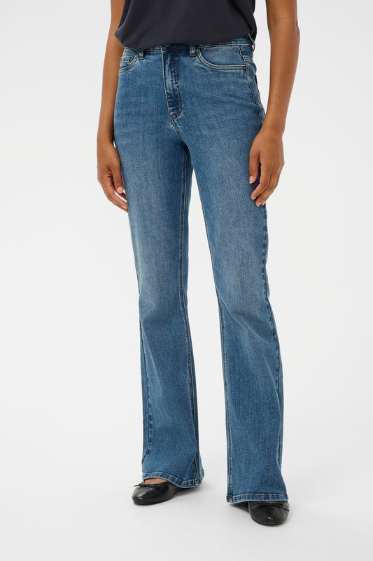 Kaffe jeans medium blue flared fit model KAforest denim