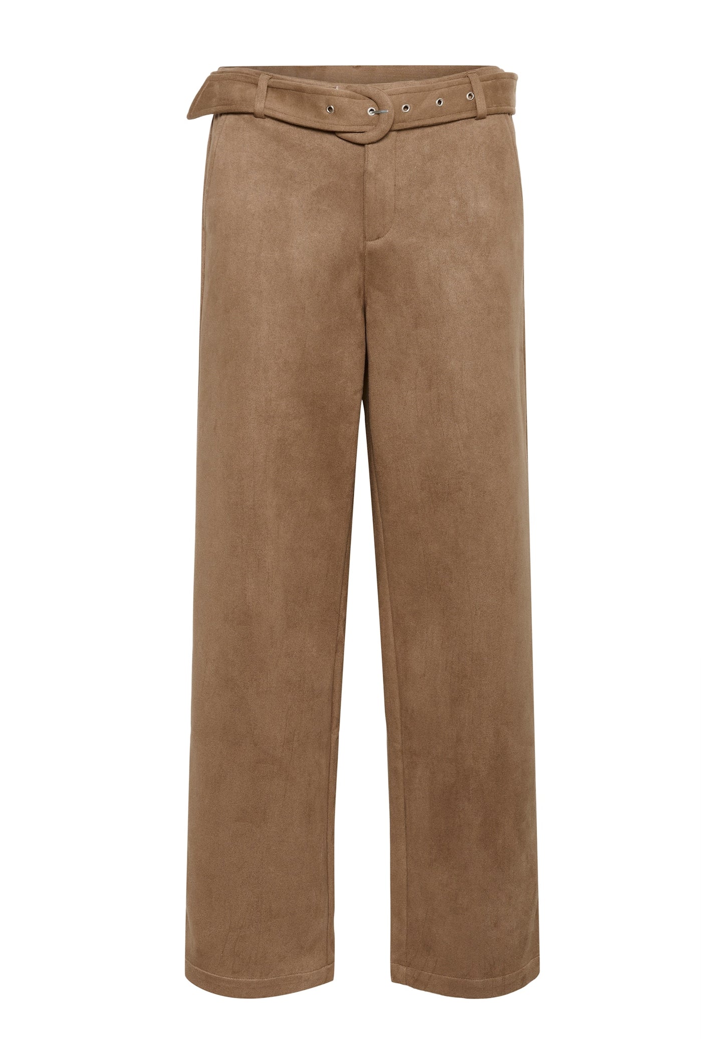 Cream suède look broek camel model CRcals trousers