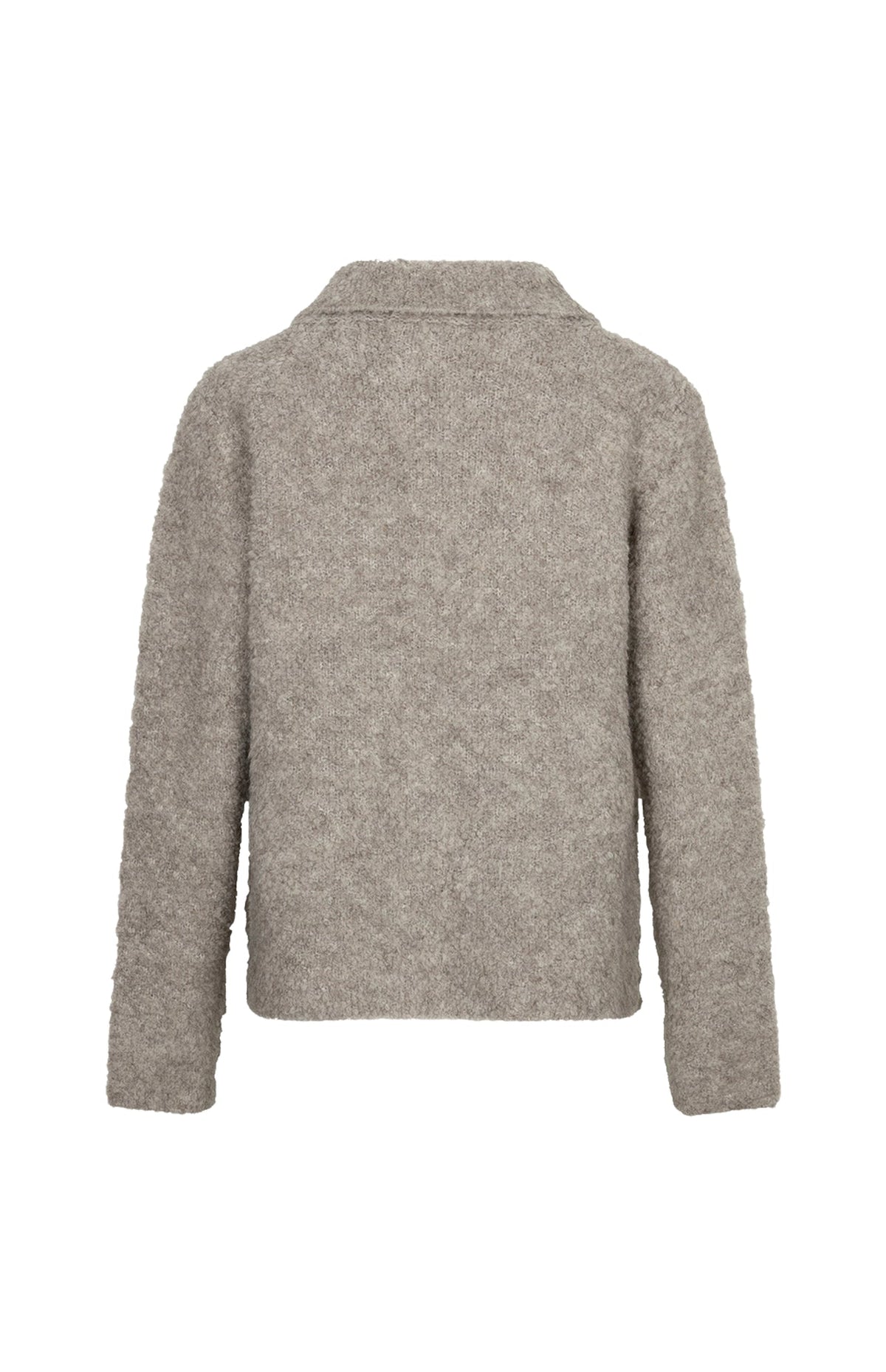 Esqualo grijs vest met bloemen knopen model Cardigan Flower Button Grey F26.02510
