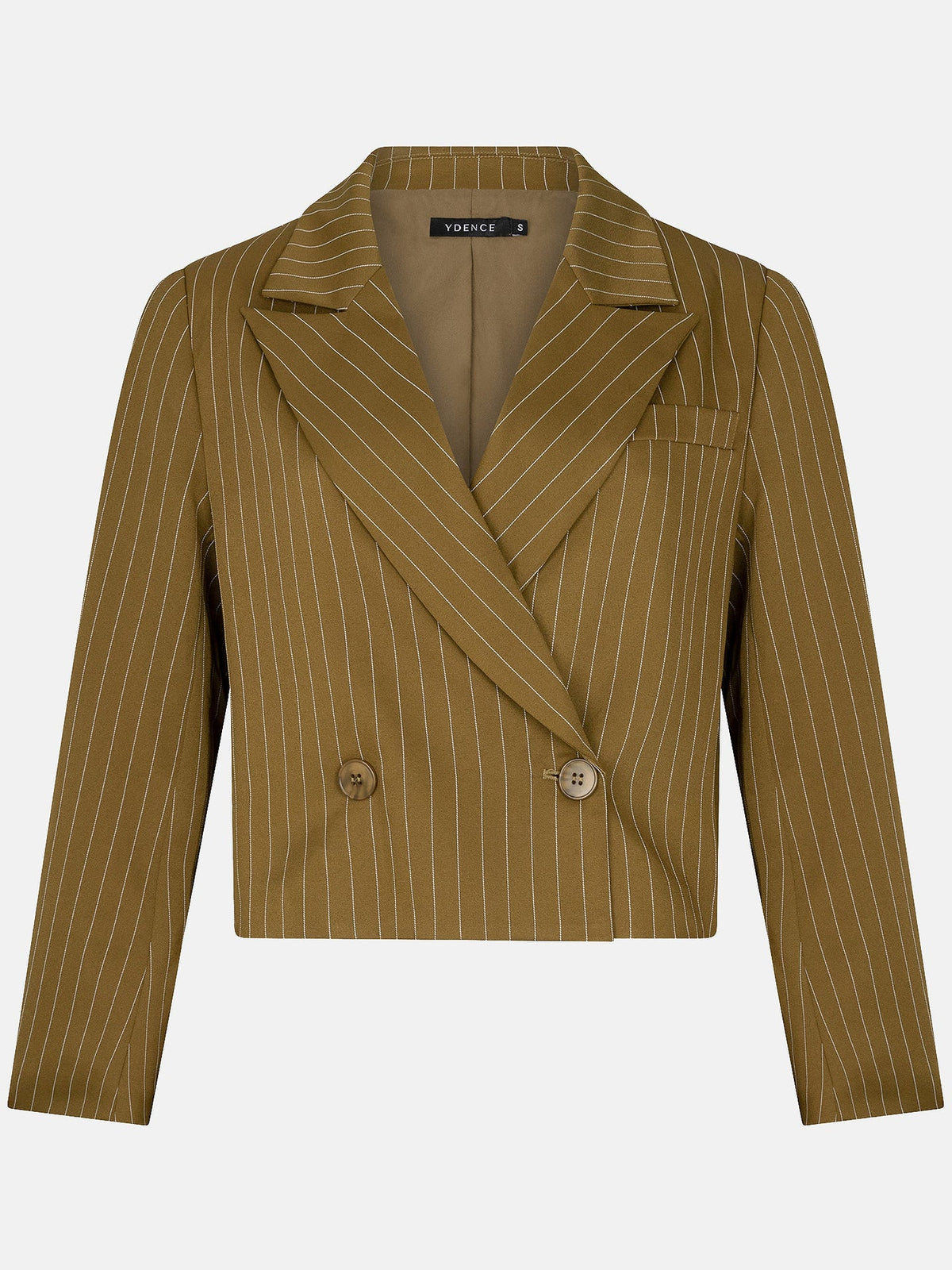 Ydence blazer groen olijf met krijtstreep model Shanna olive