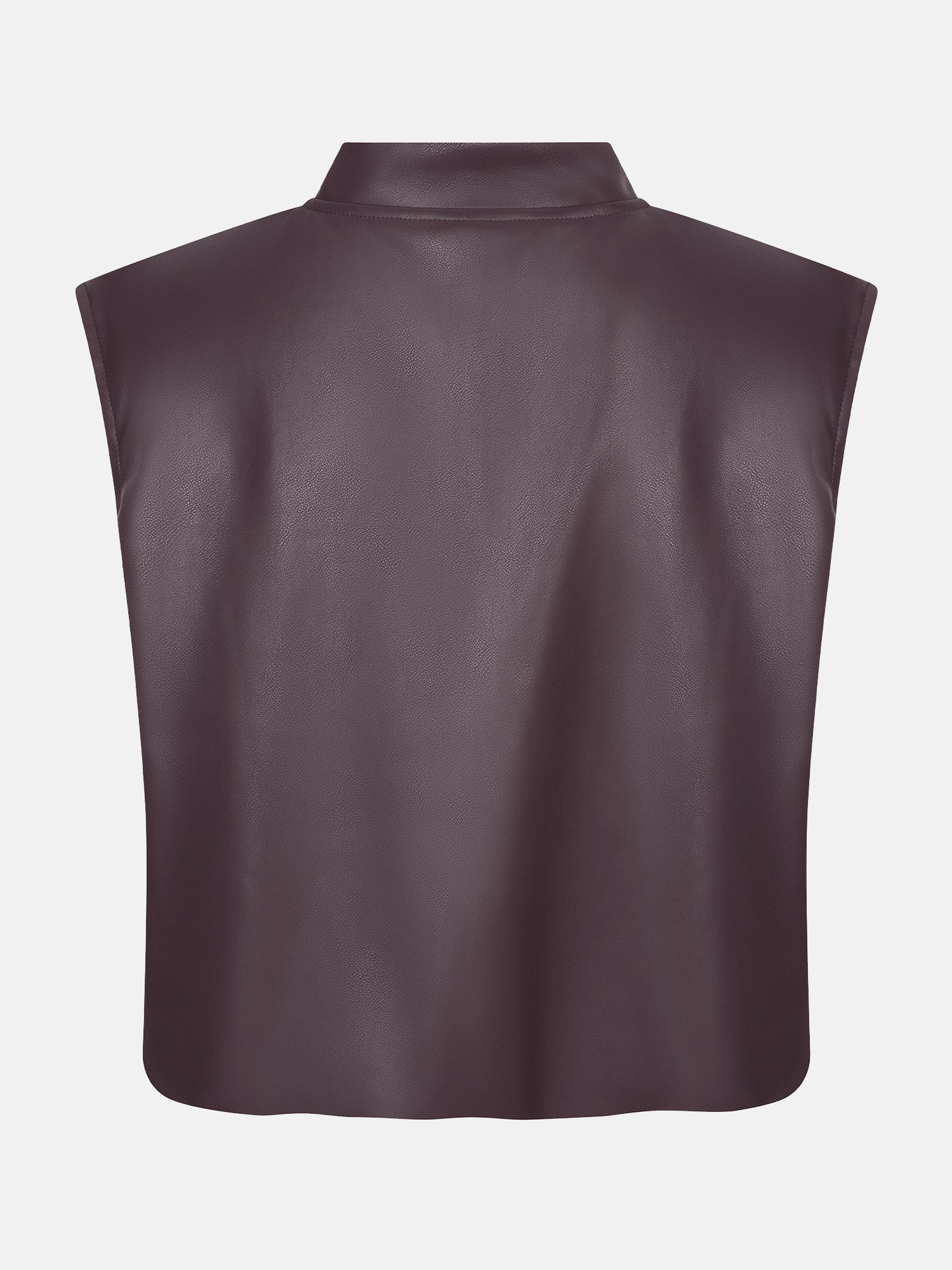 Ydence paars aubergine Inez gilet leather look PU