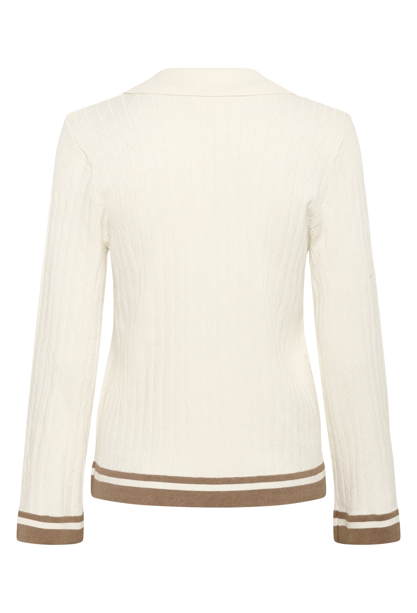 Cream polo trui offwhite camel model CRVillea Pullover