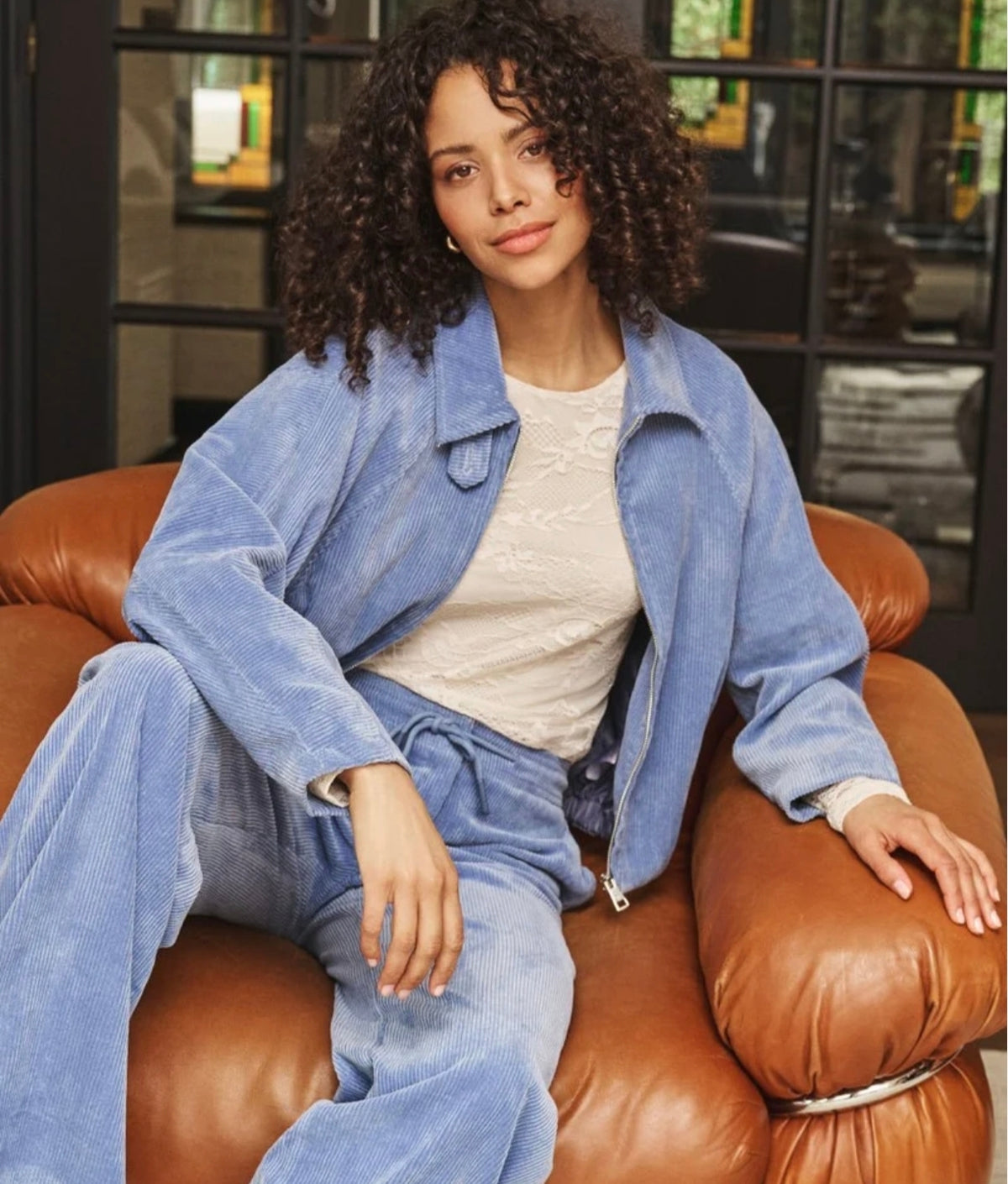 Esqualo blauw bomber rib jasje W26.28706