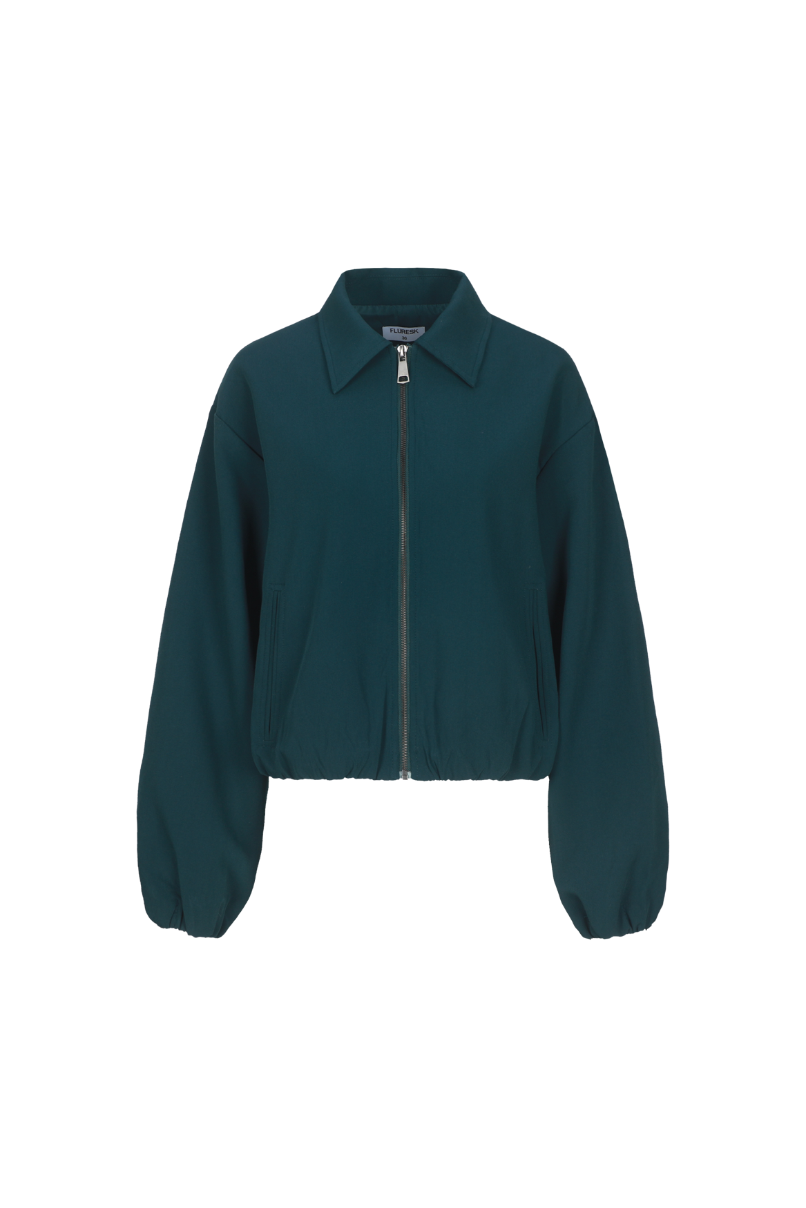 Fluresk bomber jasje petrol groen blauw model Lovi jacket Azure green 