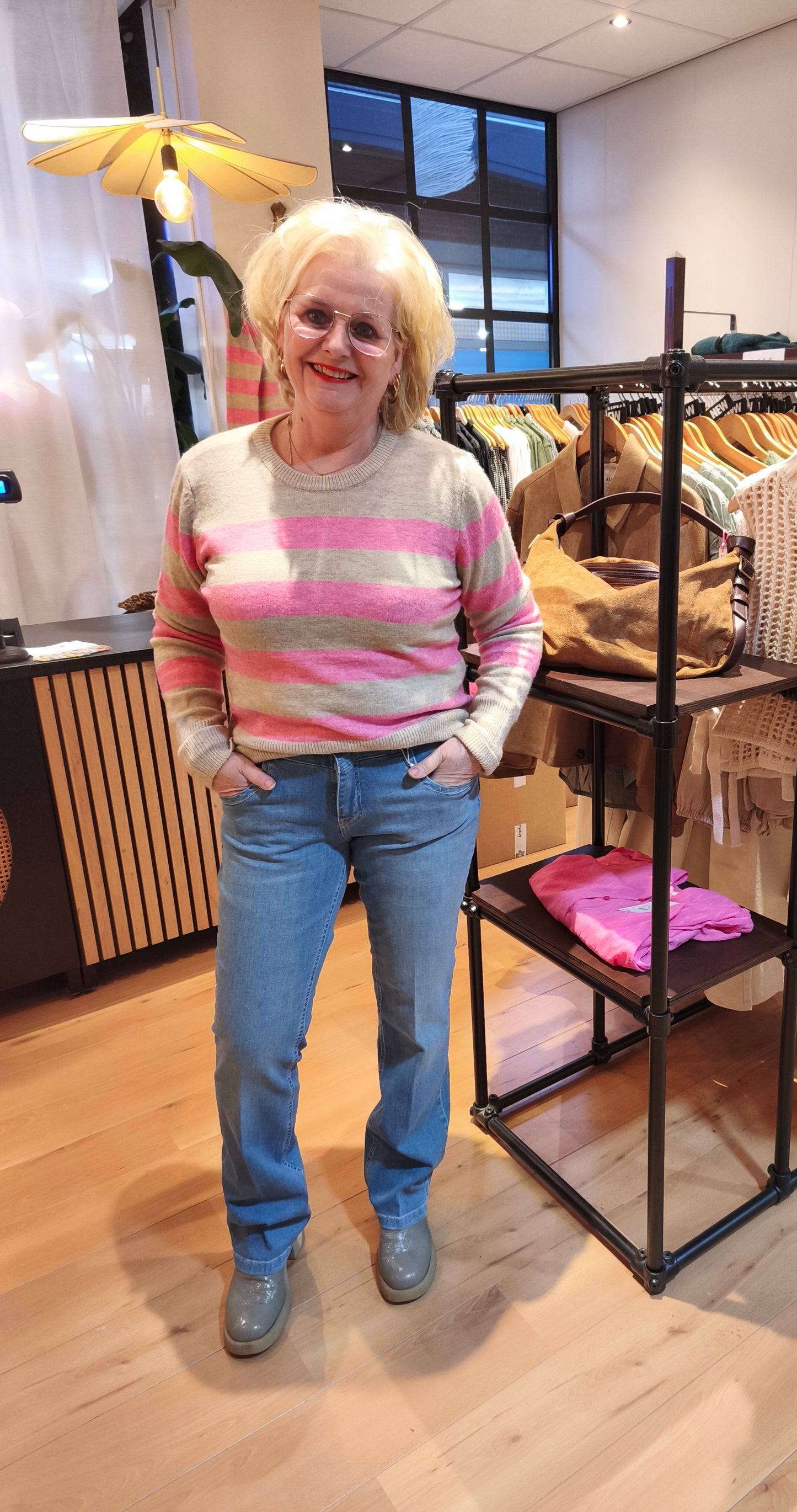 Para Mi jeans straight leg blauw lengte 32 model Vayen Jasmin blue 
