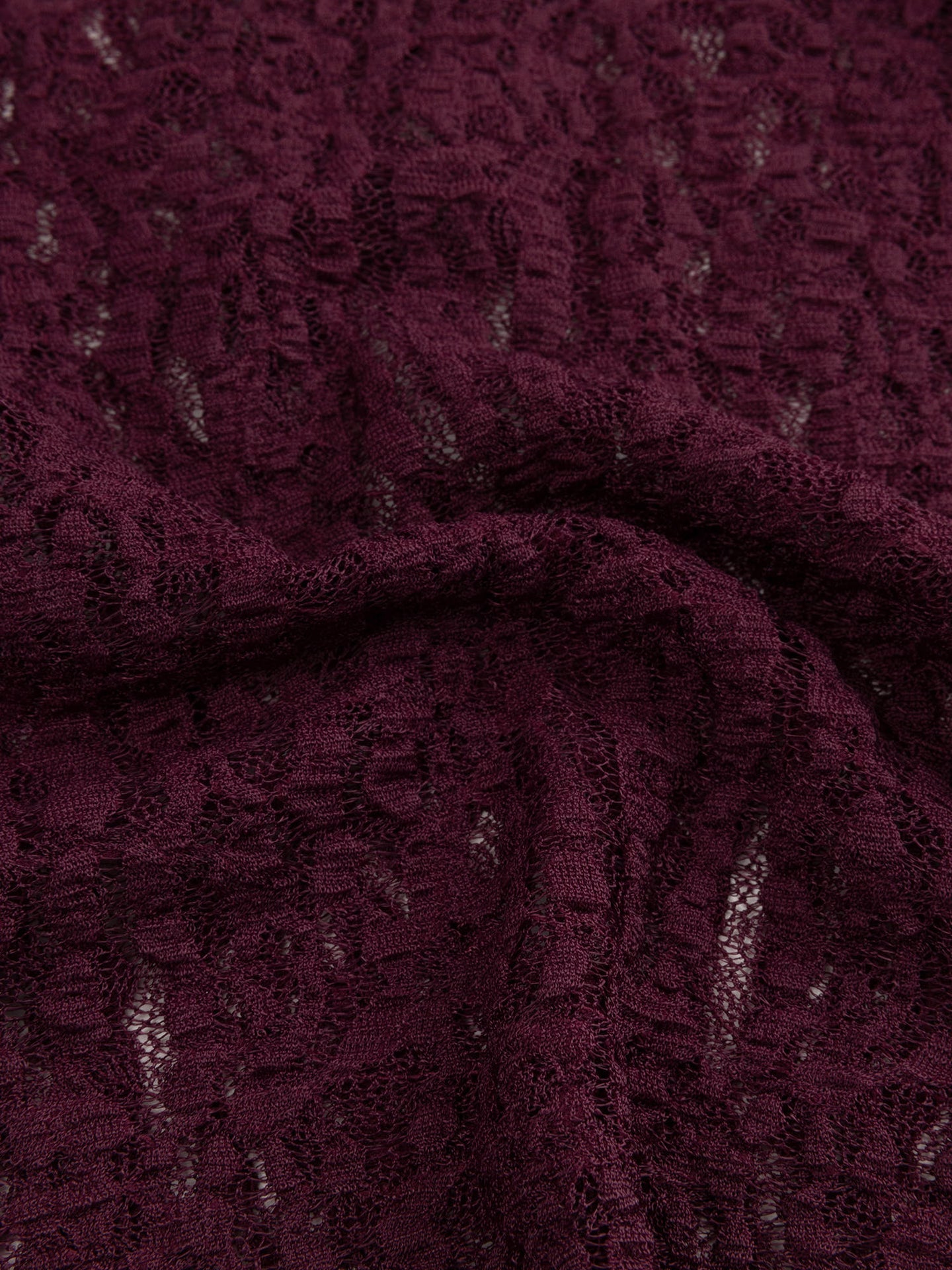 Ydence bordeaux kanten longsleeve model Top Roberta Aubergine