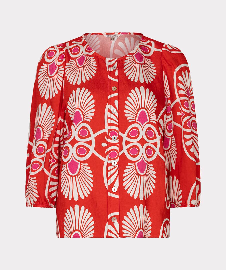 Esqualo blouse rode print model Heartfelt HS26.10203 