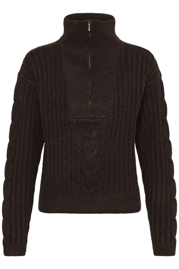 Cream schippers trui bruin model CRSiffe Pullover java brown