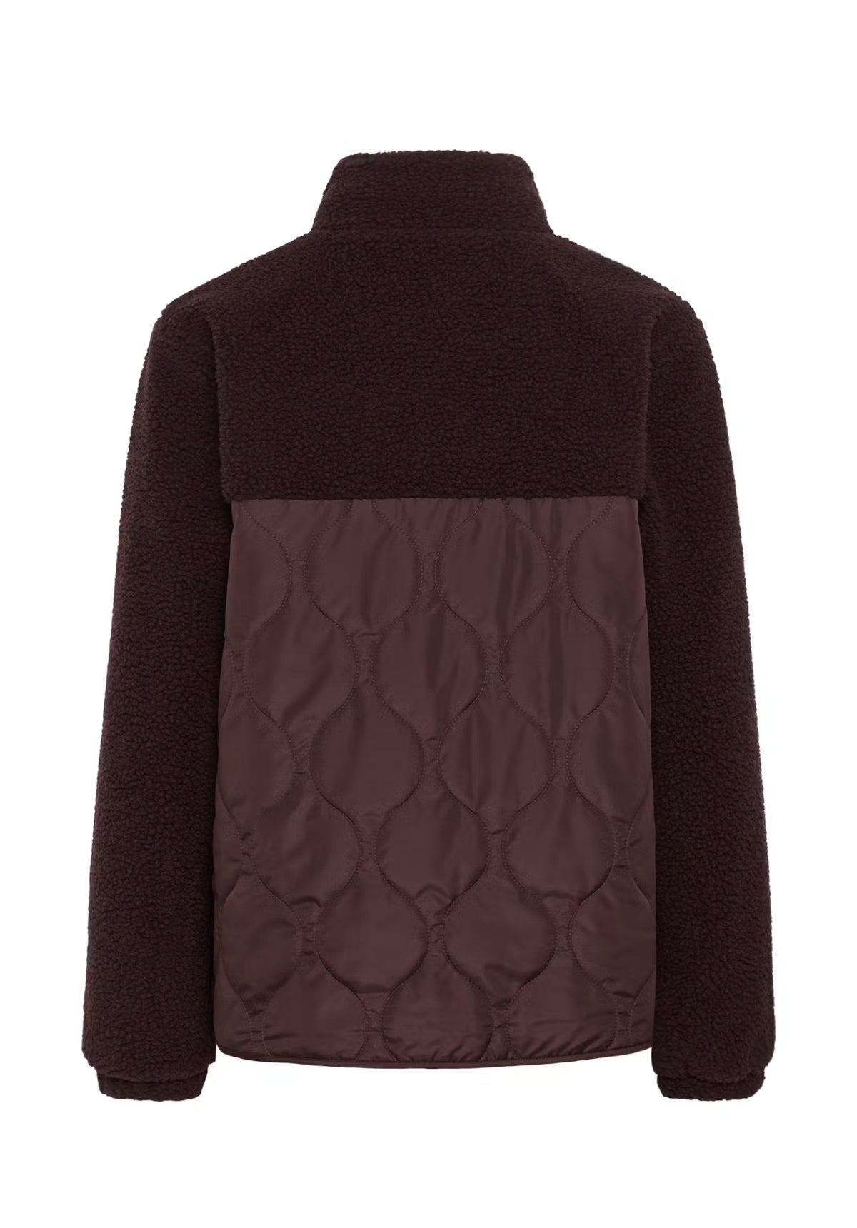 Kaffe jas bordeaux Teddy en gewatteerd model KAgracelyn Jas fudge red