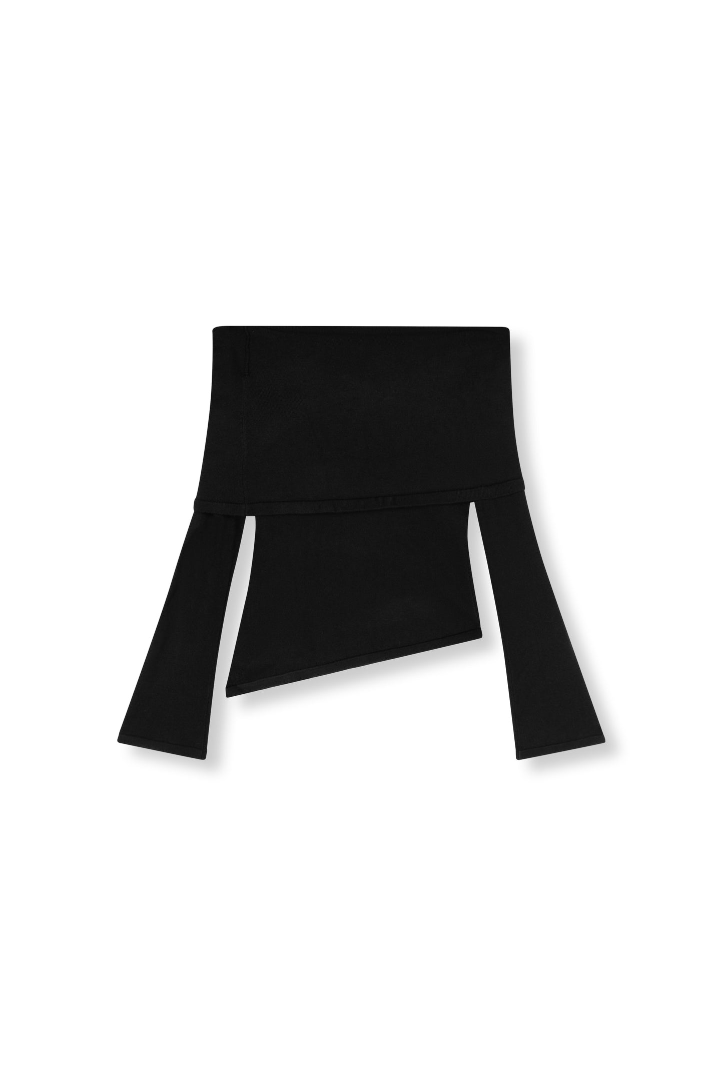 Refined Department zwarte offshoulder longsleeve model Stefania