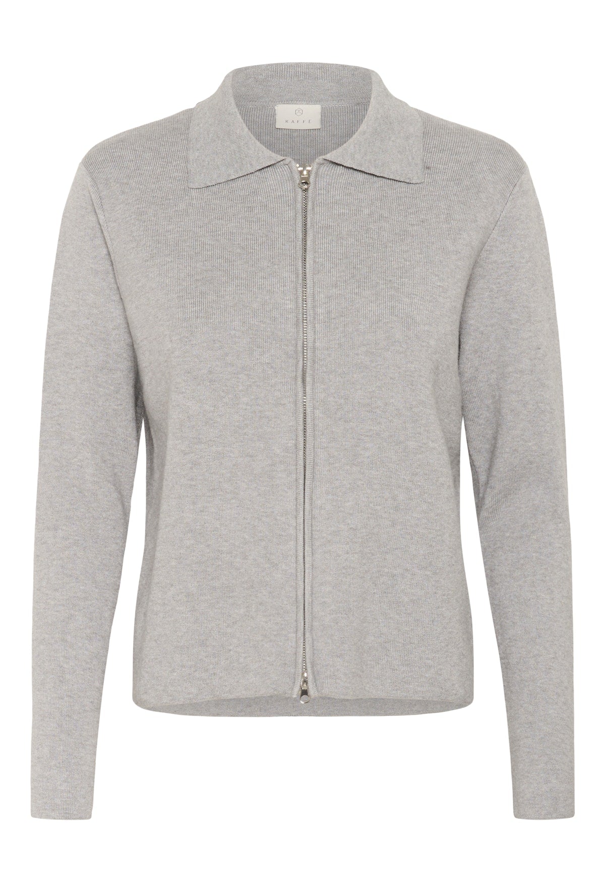 Kaffe vest grijs model KAvisja grey Melange 