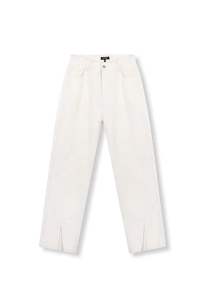 Refined Department jeans zandkleur met slangen stuctuur model Selma Pants Kit
