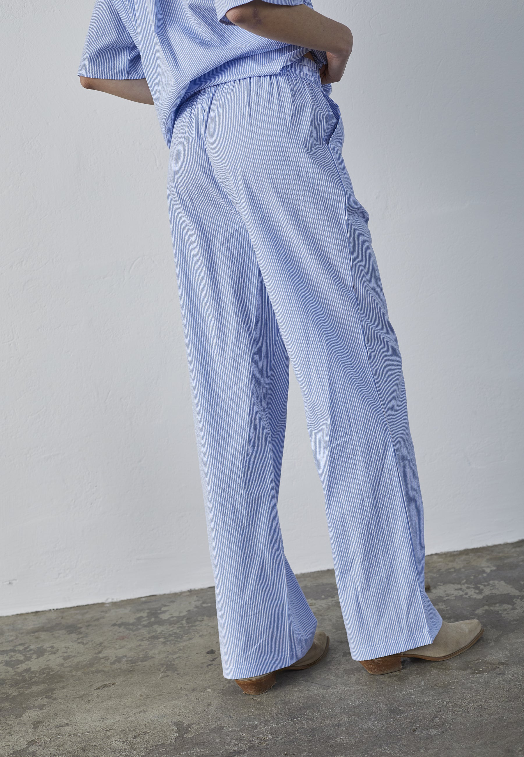 Sisters Point broek blauw wit gestreept model ella PA42 