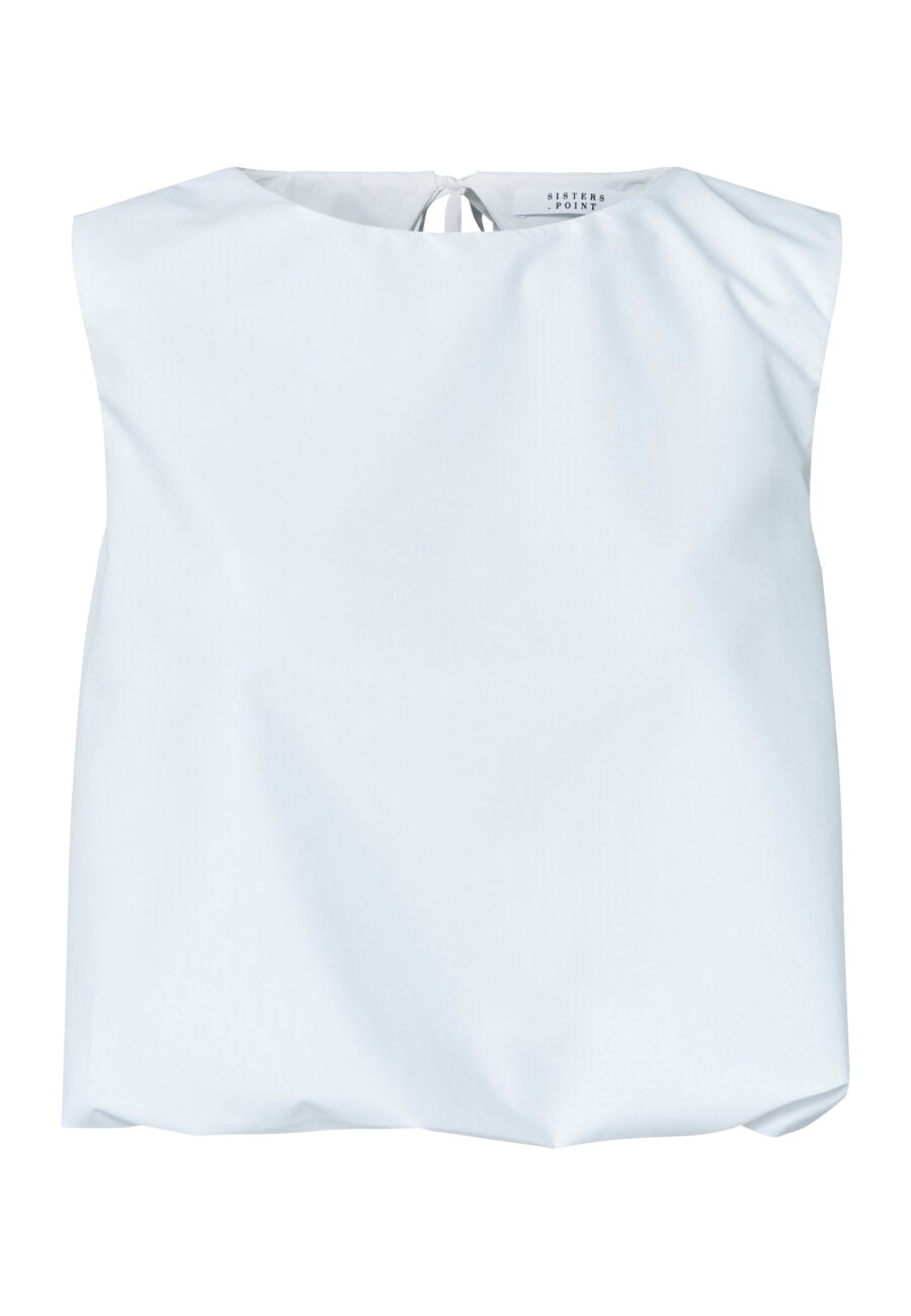 Sisters Point top wit blouson blouse model Gifo white