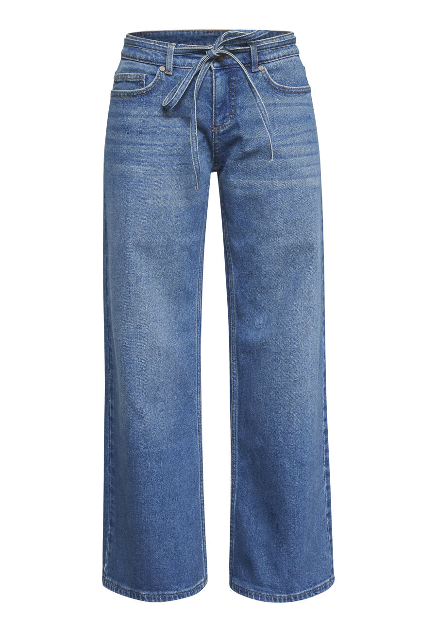 Sisters Point jeans blauw onea belt vintage blue