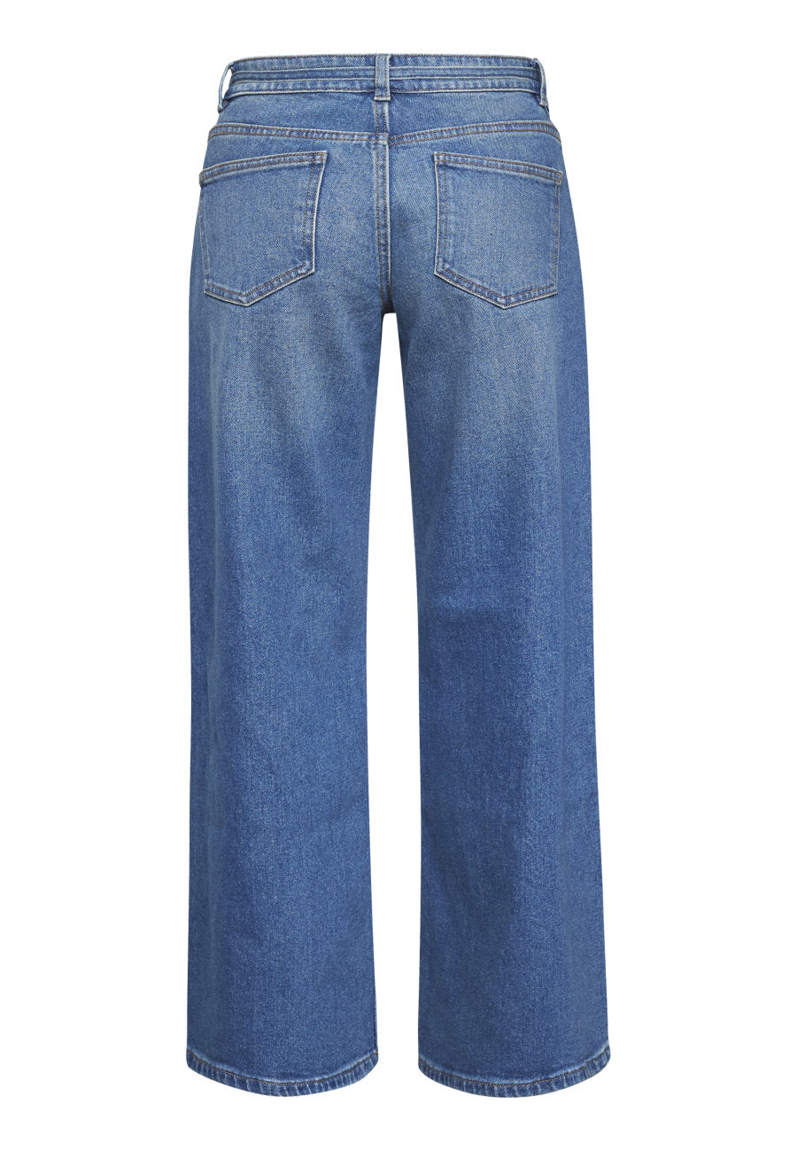 Sisters Point jeans blauw onea belt vintage blue