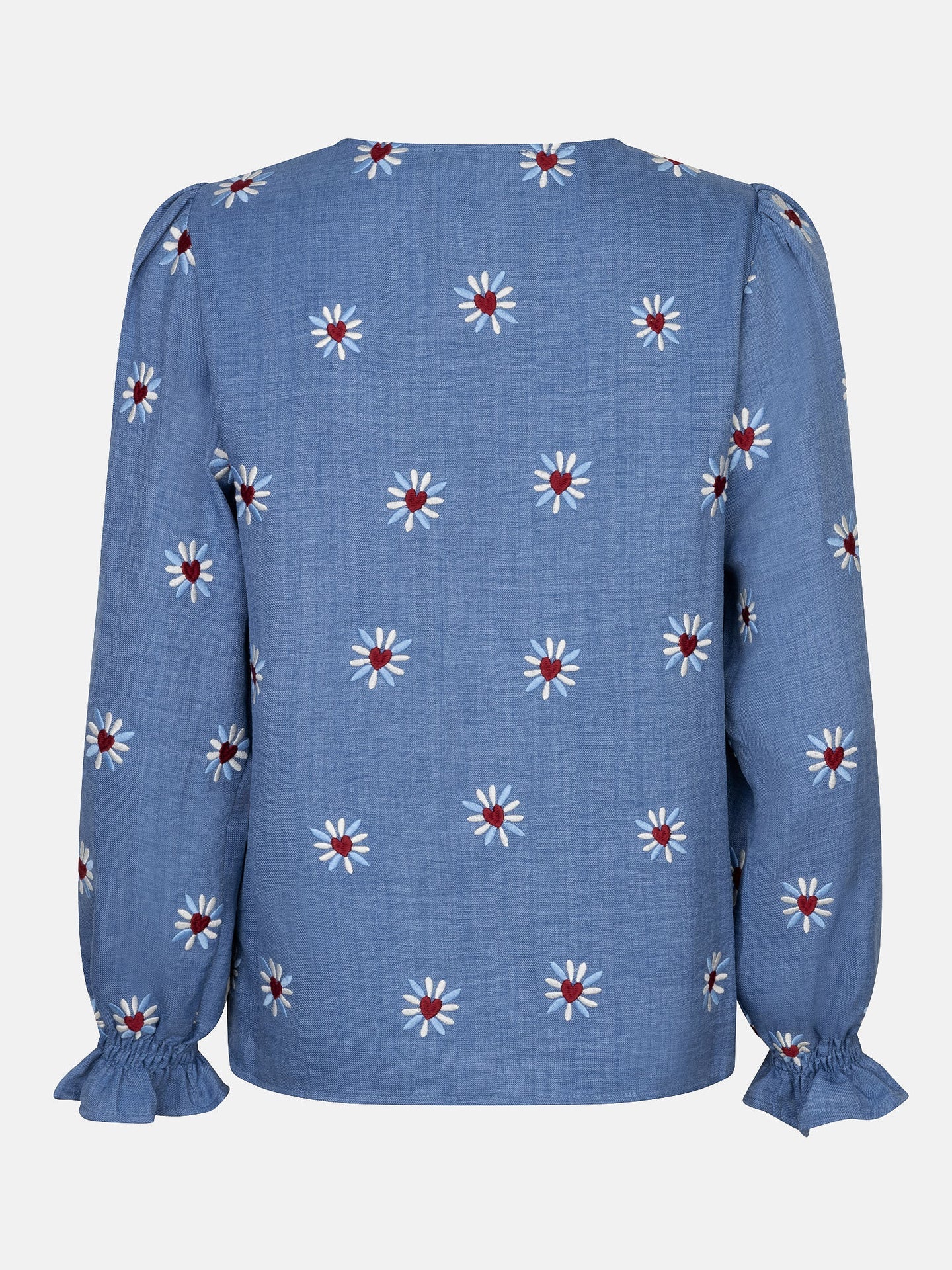 Ydence blouse blauw model Philou denim blue