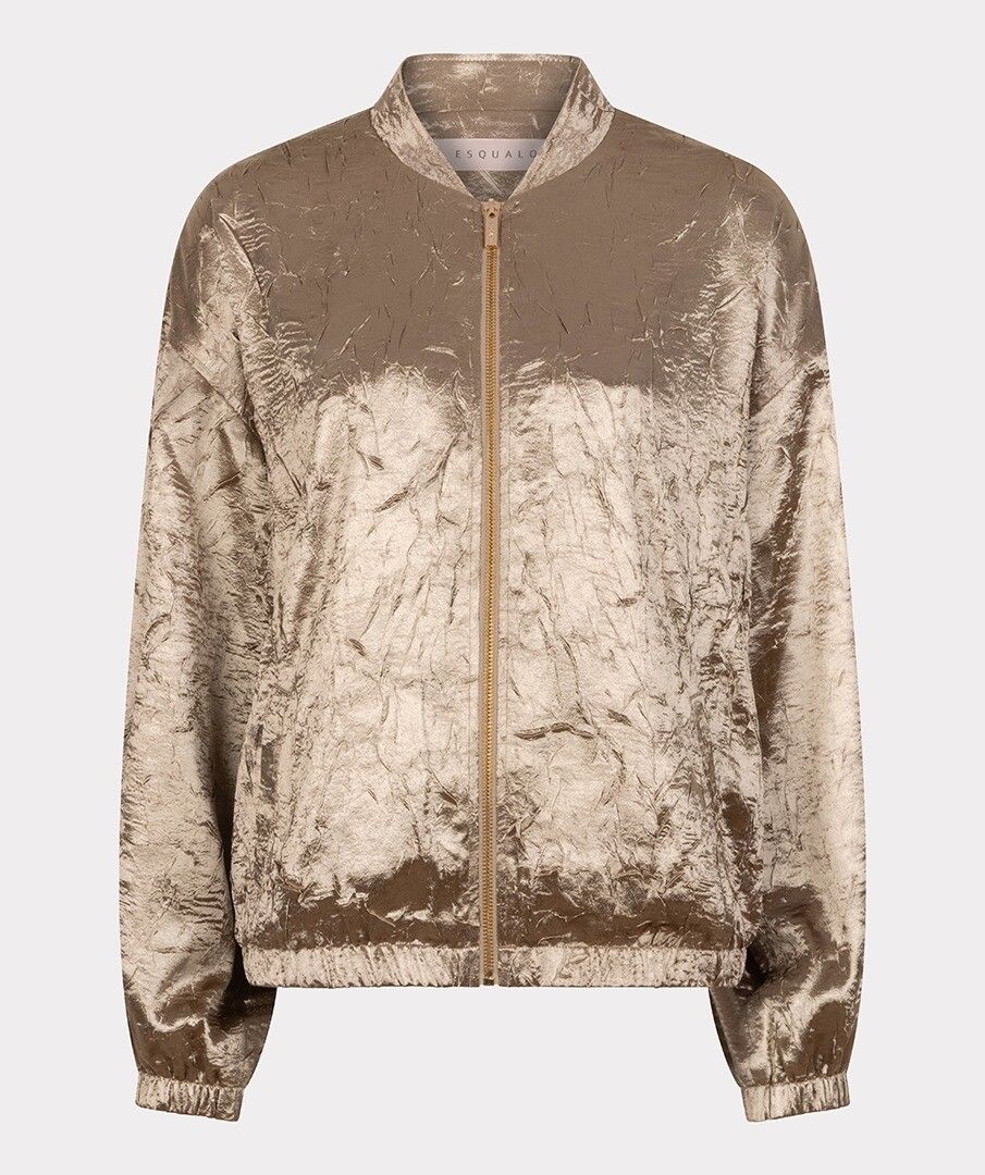 Esqualo goud bomber jasje satin crinkle gold W25.10702