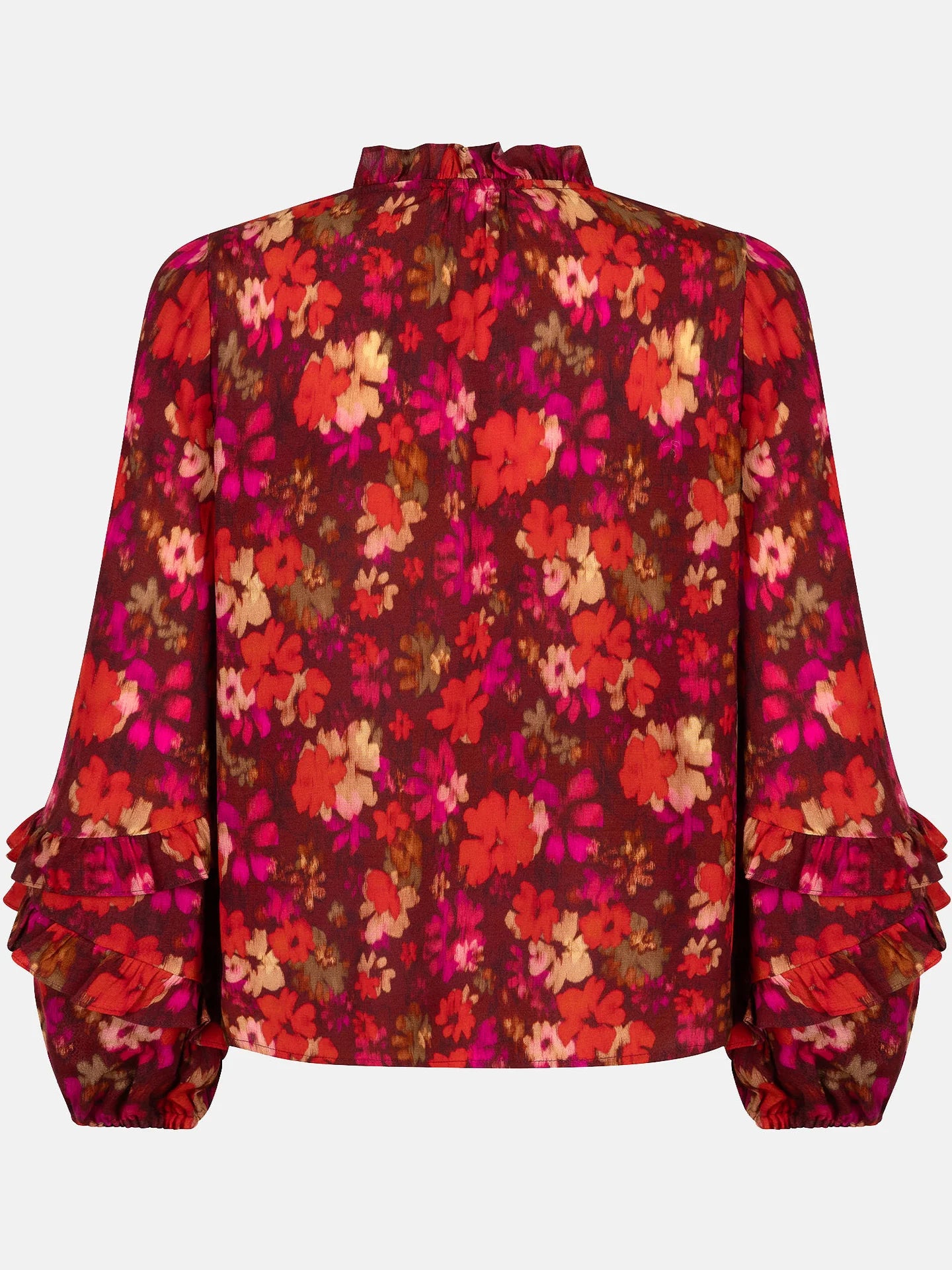 Ydence blouse roze paarse bloemenprint model Ellie multi flower