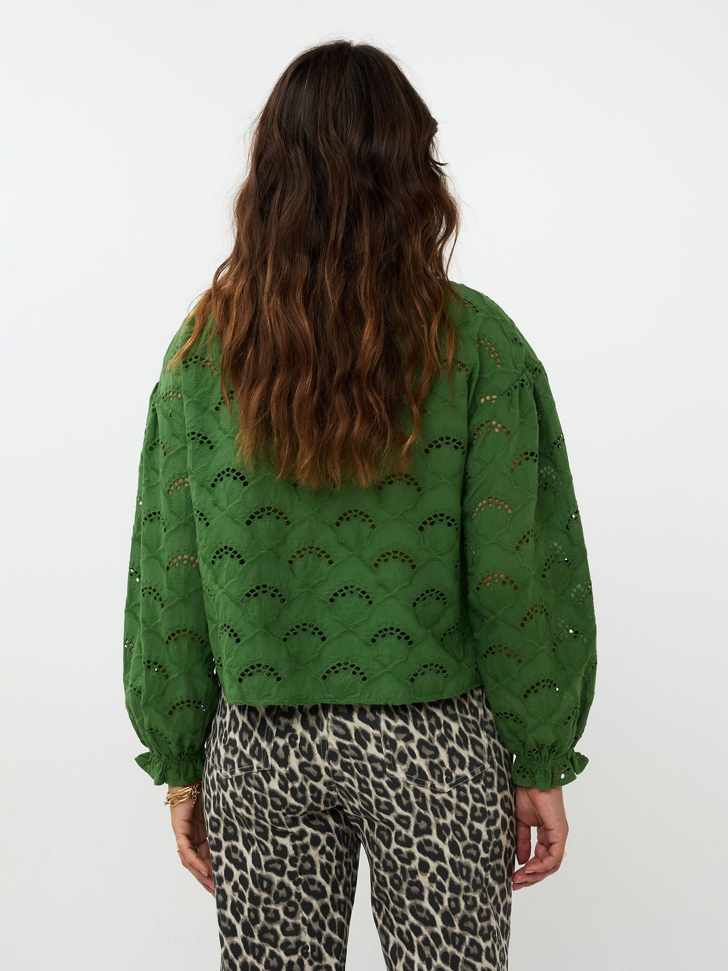 Ydence blouse groen model Eve broderie