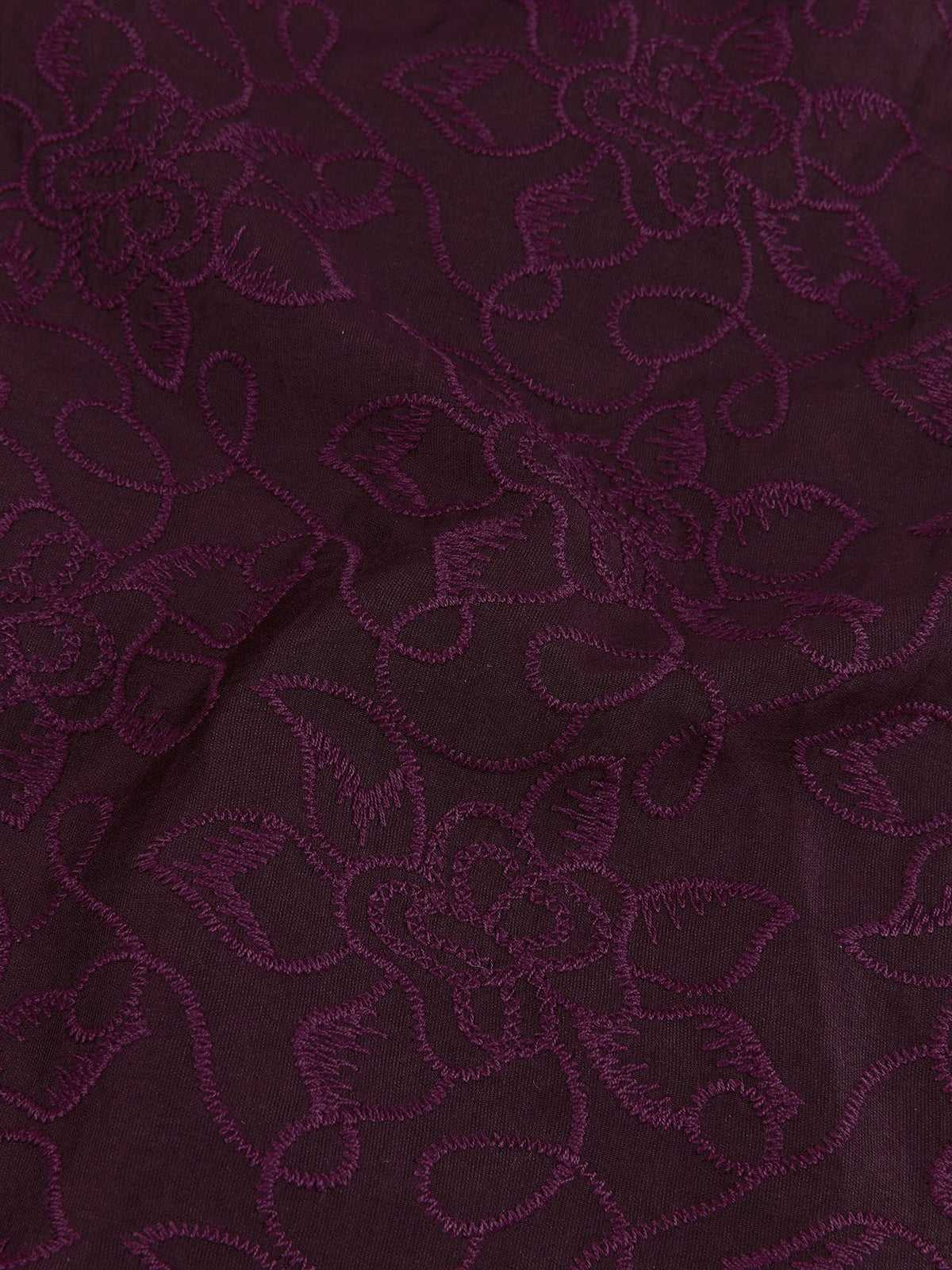 Ydence blouse bordeaux rood met borduursel model Victoria Burgundy