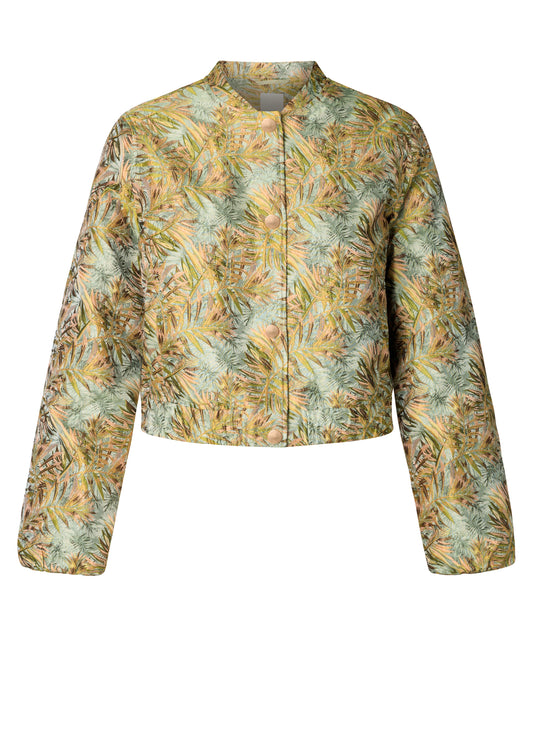 Yest bomber jasje groene print model Iselin Linden mulit 6073