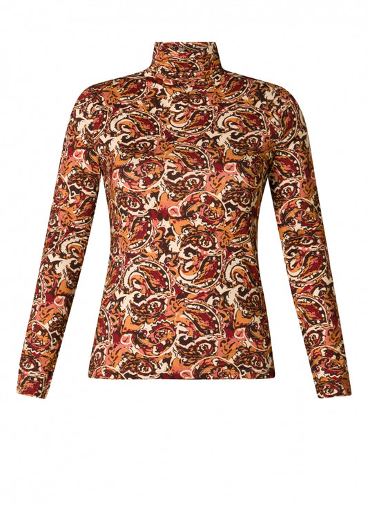 Yest colletje longsleeve model Odila brick multi kleur 