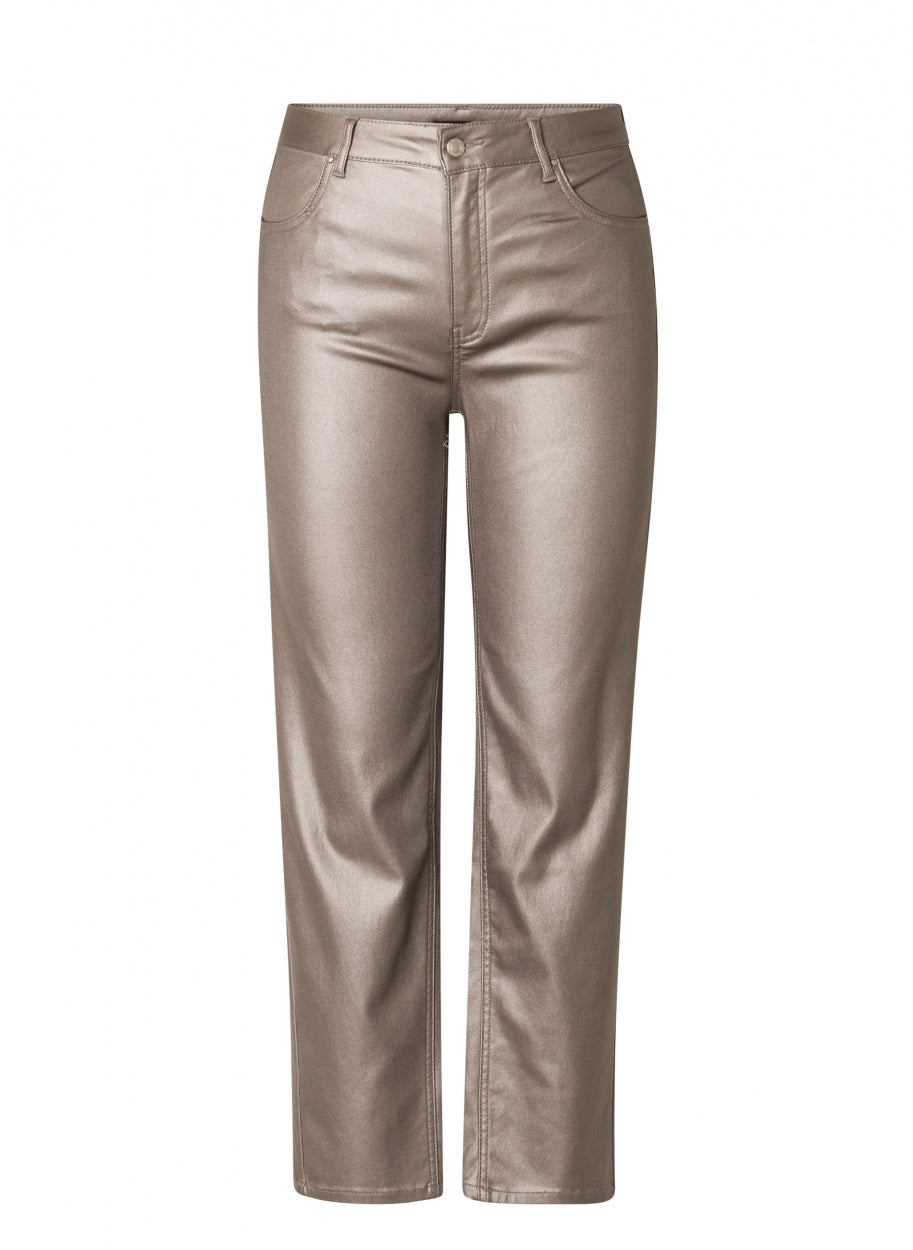 Yesta broek metallic zilver model Sara