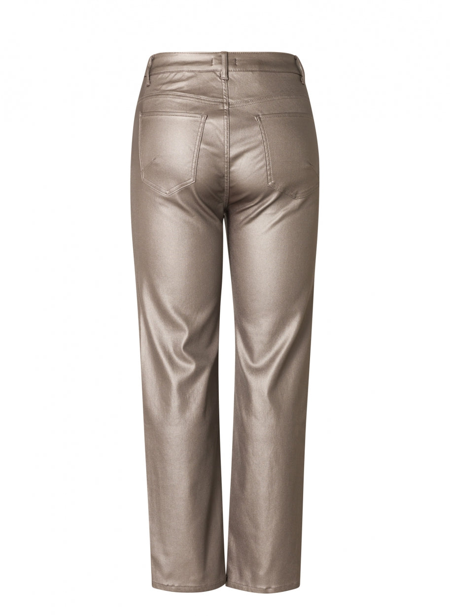 Yesta broek metallic zilver model Sara