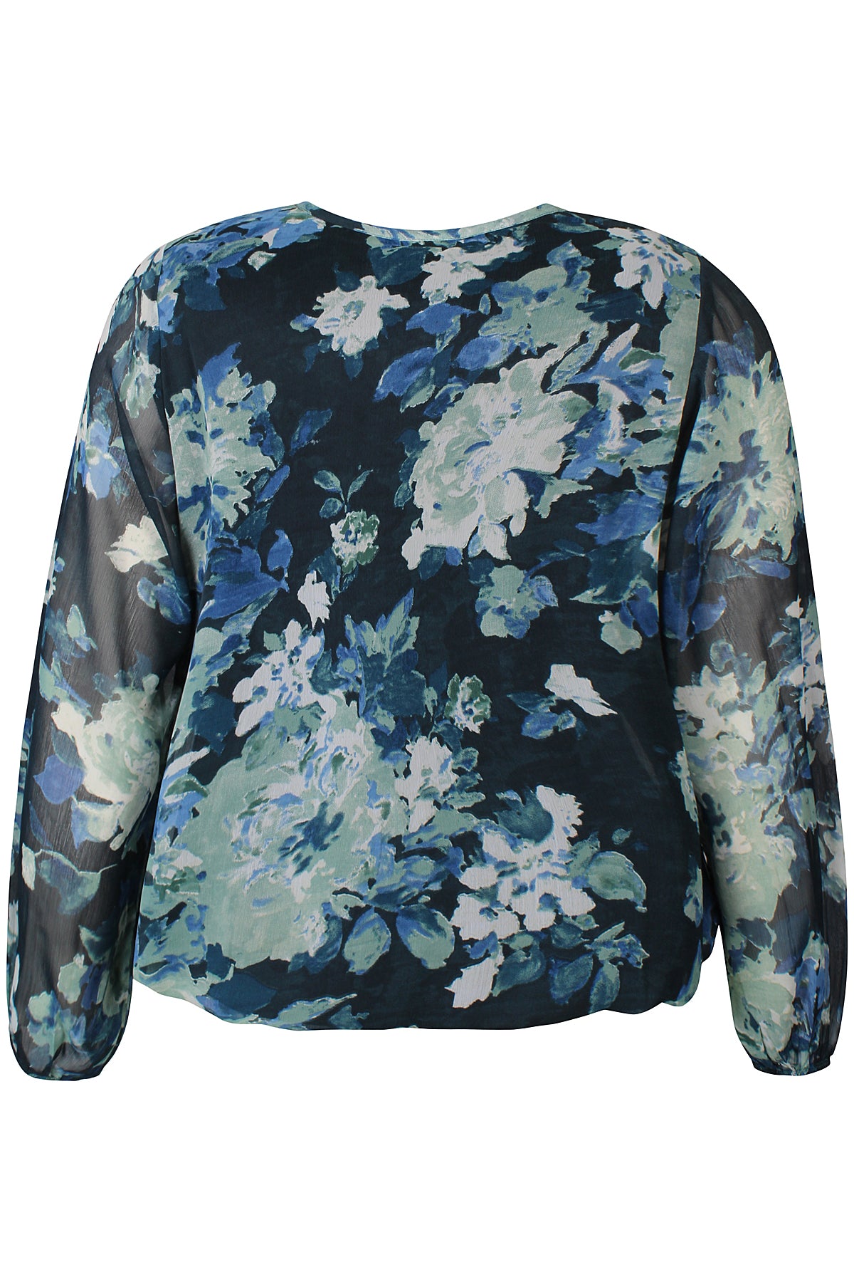 Zhenzi blouse groen blauwe print teal model Toya 1119