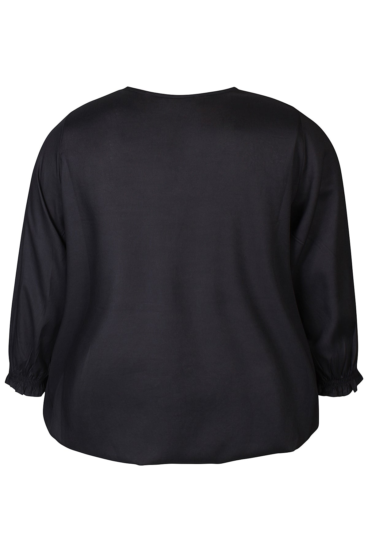 Zhenzi blouse zwart met kraaltjes detail mode Vada driekwart mouw
