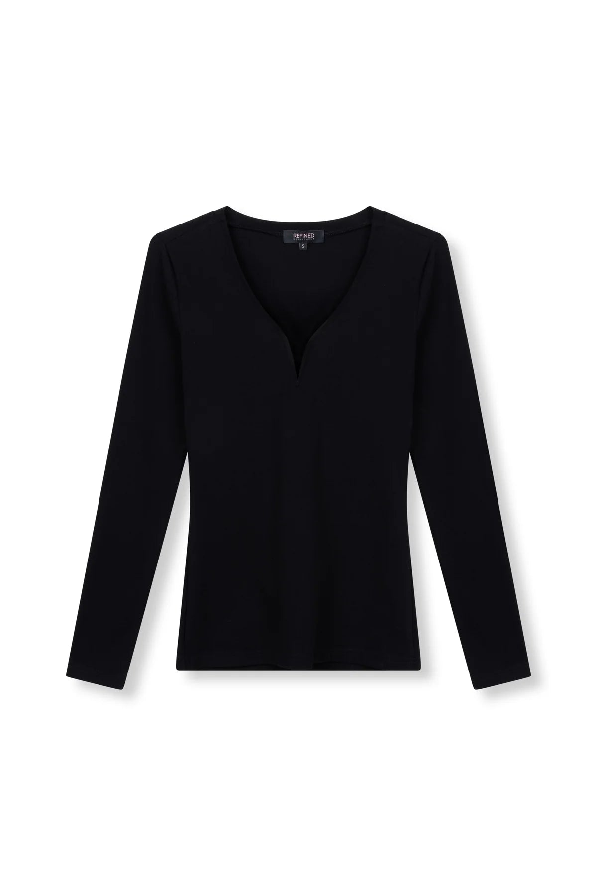 Refined Department longsleeve zwart model Zohra top black